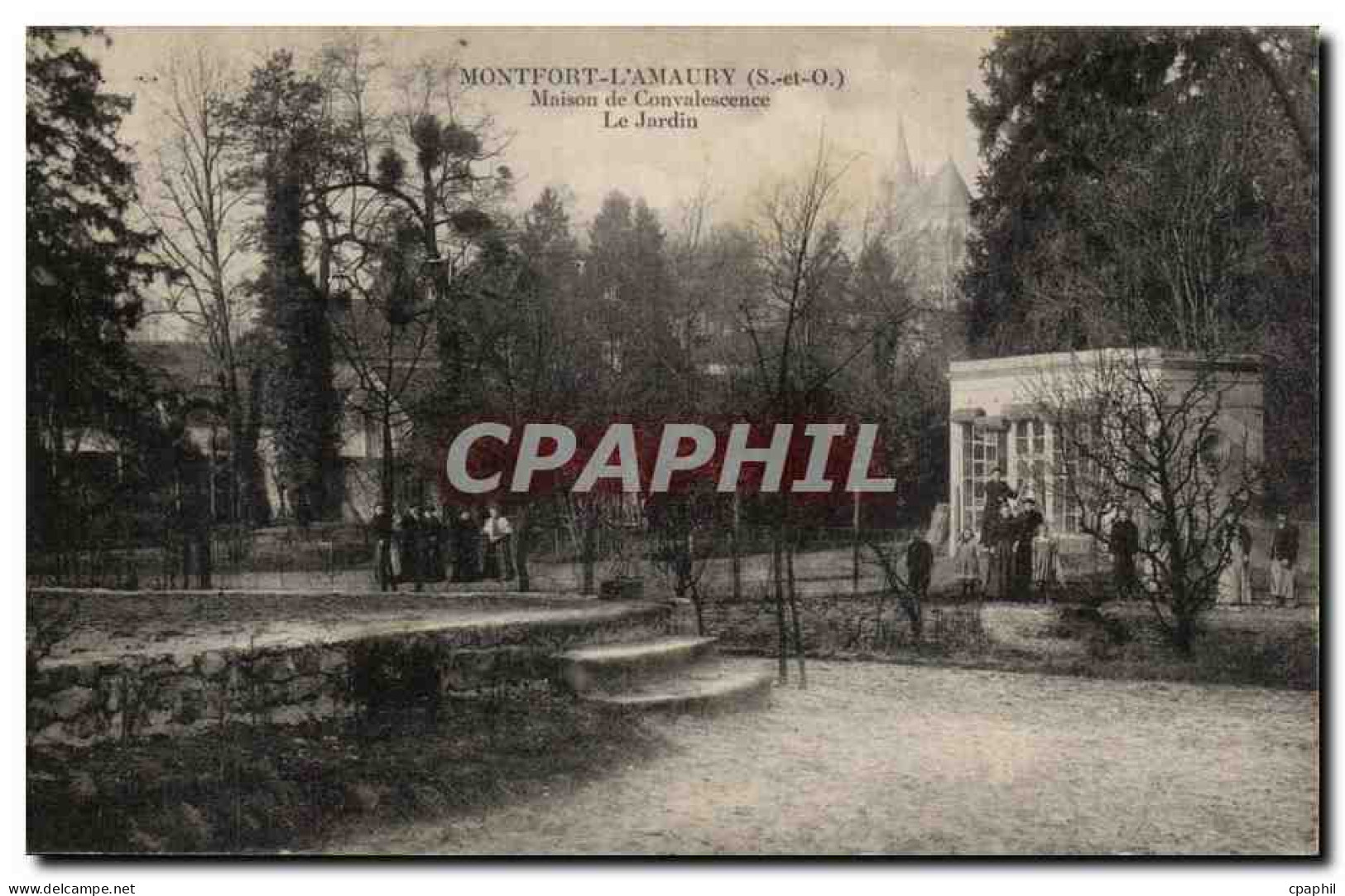 CPA Montfort l'amaury Maison de convalescence Le jardin