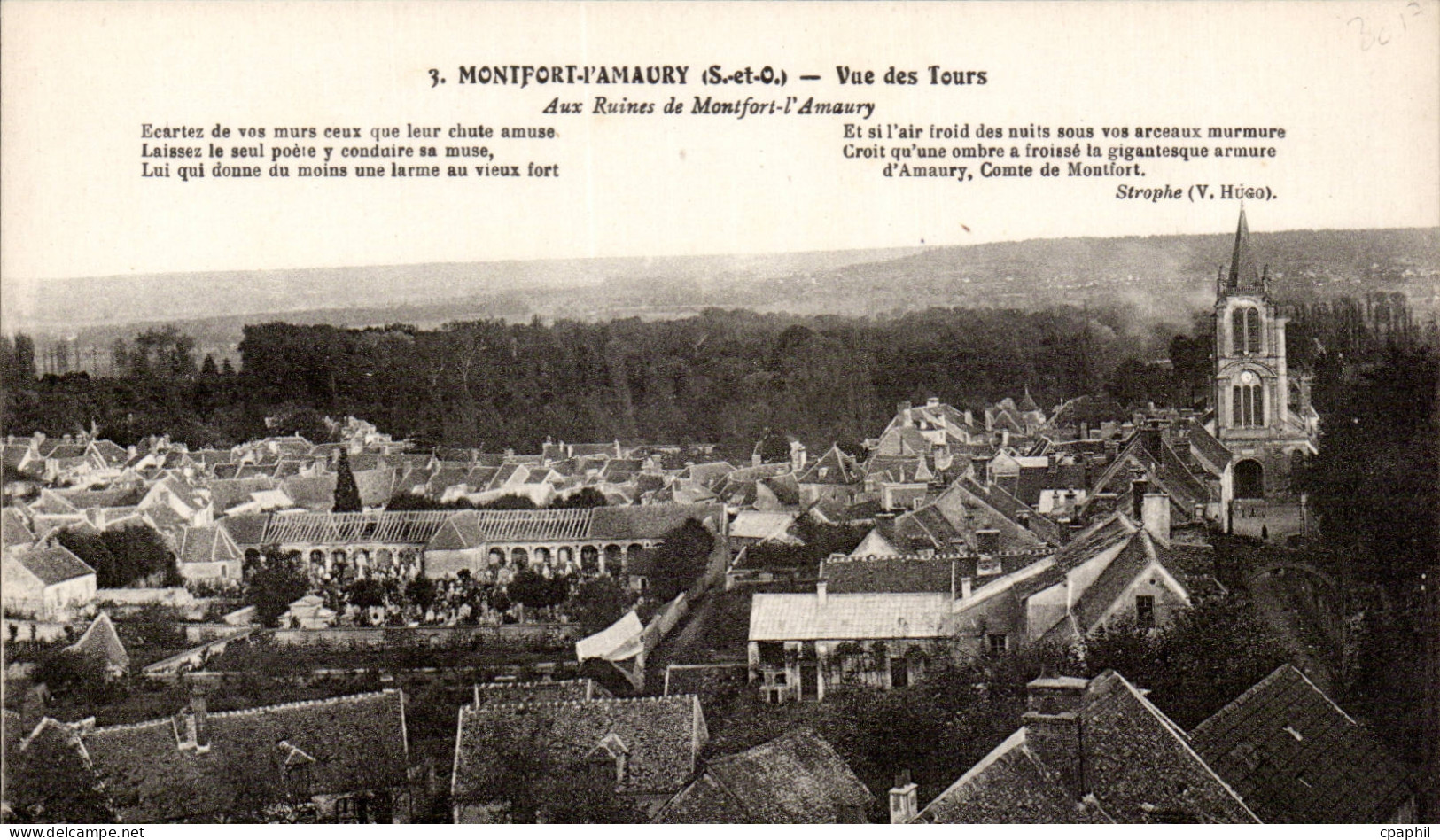 CPA Montfort l'Amaury Vue des tours