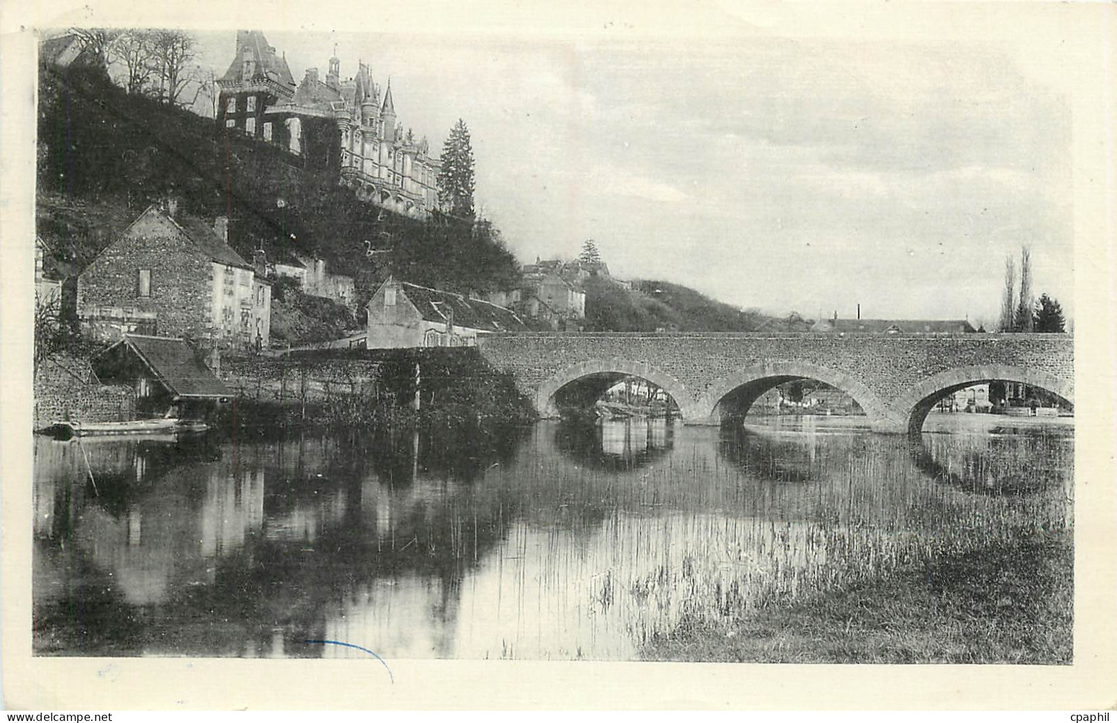 CPA Montigny le gannelon E et L le pont sur le Loir