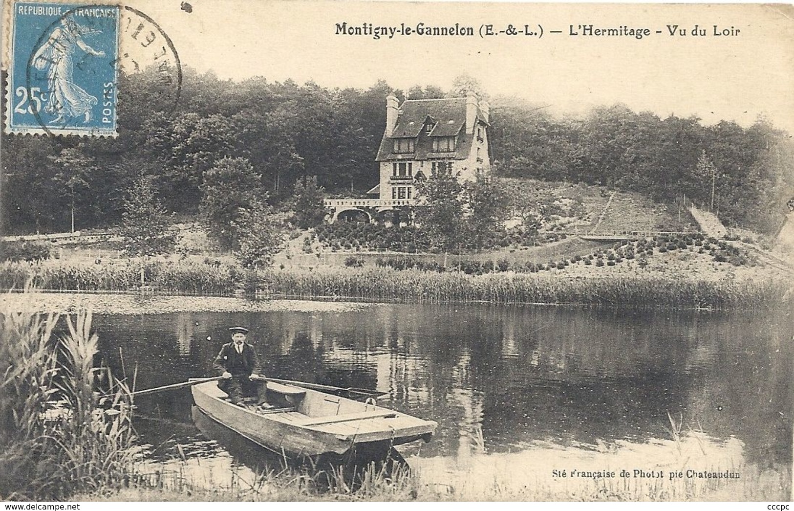 CPA Montigny-le-Gannelon L'Hermitage Vu du Loir