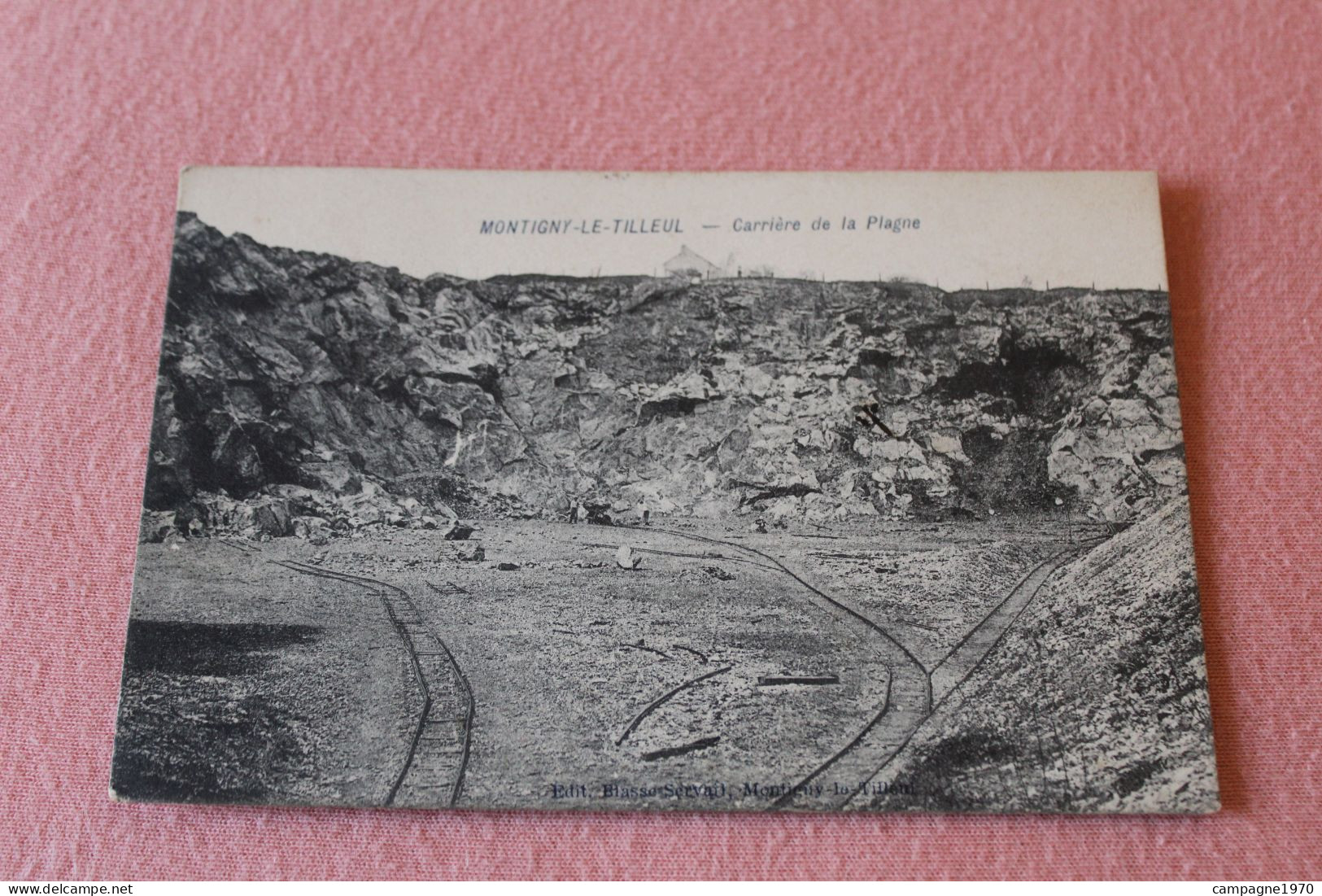 CPA - MONTIGNY LE TILLEUL - CARRIERE DE LA PLAGNE ( 1908 )