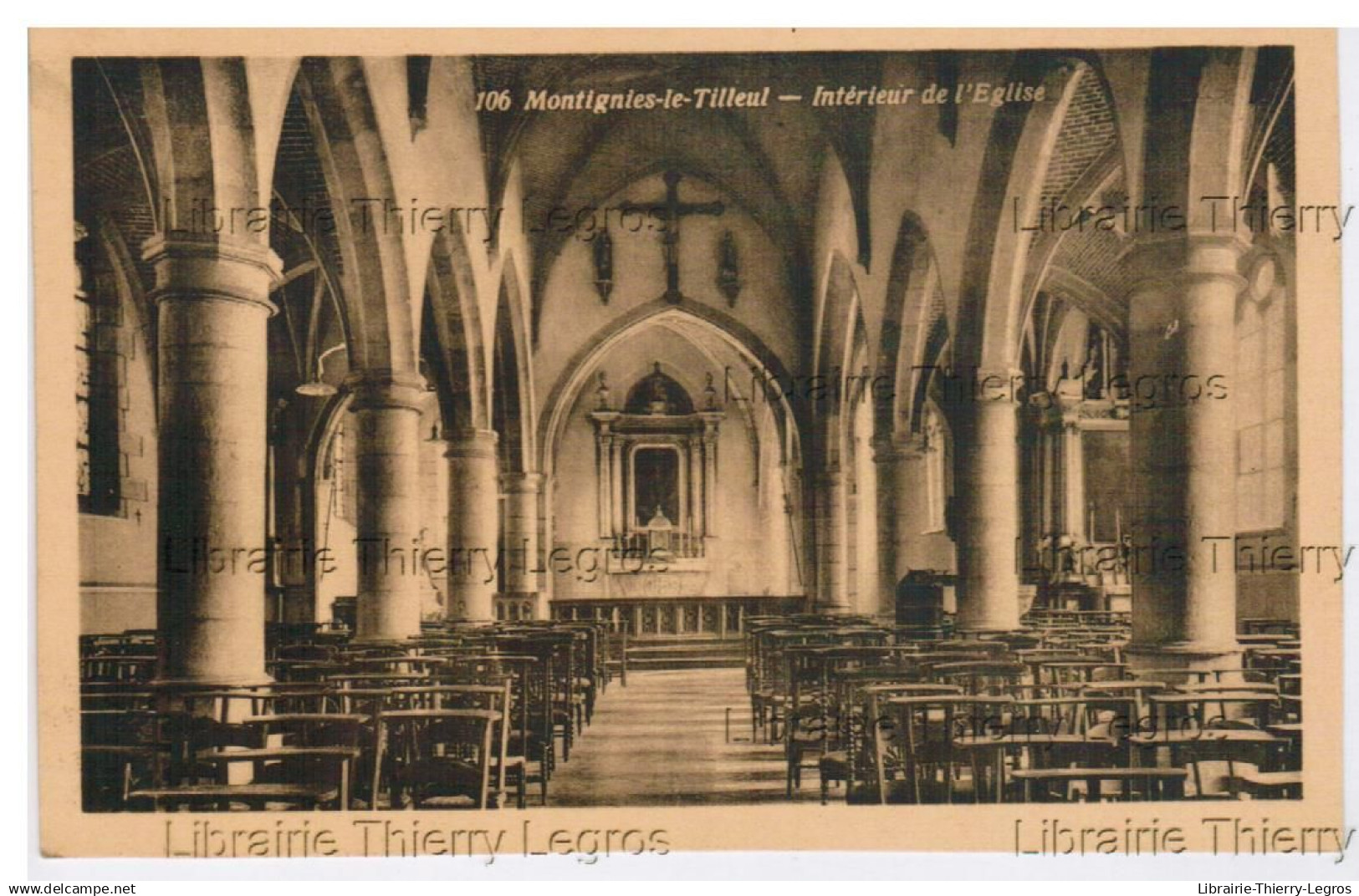 CPA Montigny-le-Tilleul     Montignies-le-Tilleul Intérieur de l'Eglise