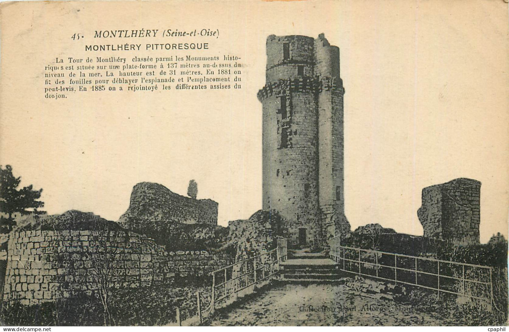 CPA Montlhery Seine et Oise Montlhery Pittoresque La tour de Montlhery