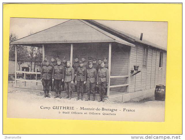 CPA -  MONTOIR de BRETAGNE - Le Camp américain GUTHRIE  Militaire - 1. Staff Officiers et Officiers Quarters