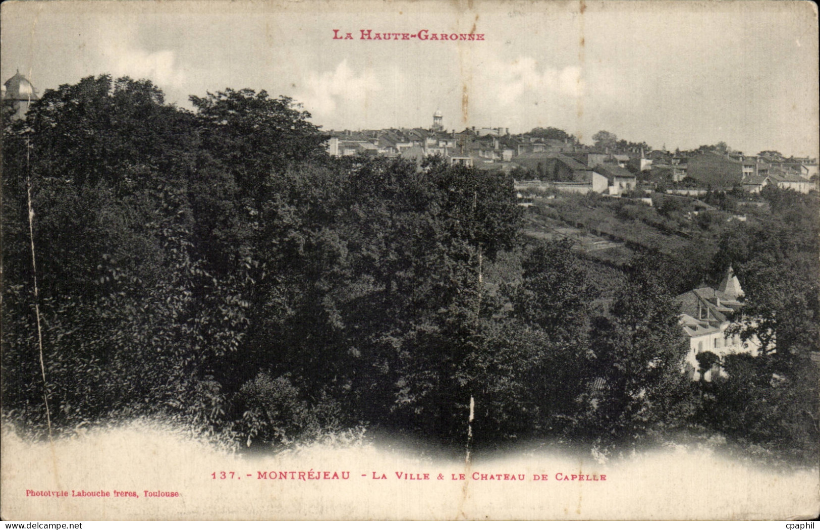 CPA Montrejeau La ville et le chateau de Capelle
