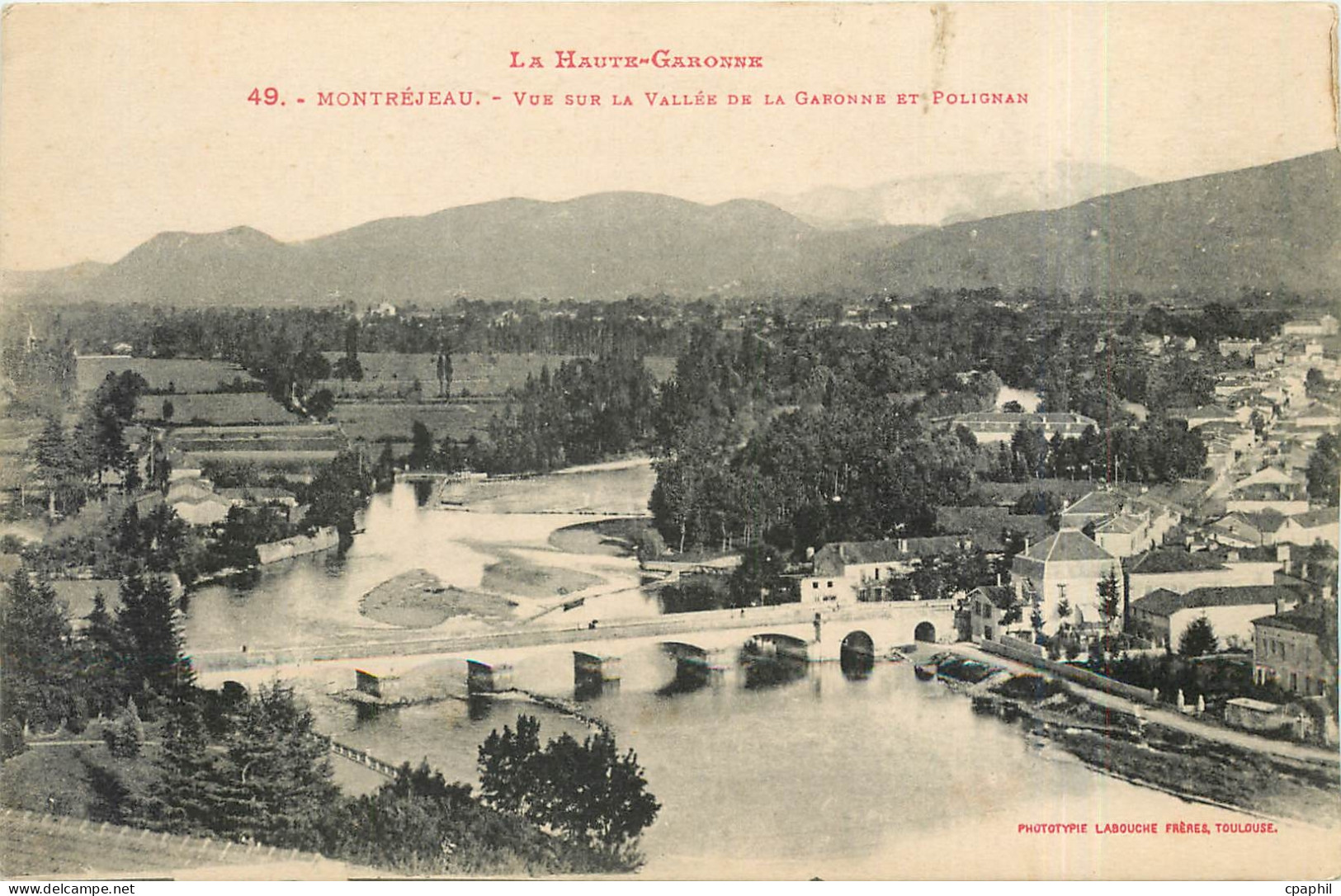 CPA Montrejeau vue sur la vallee de al Garonne et Polignan