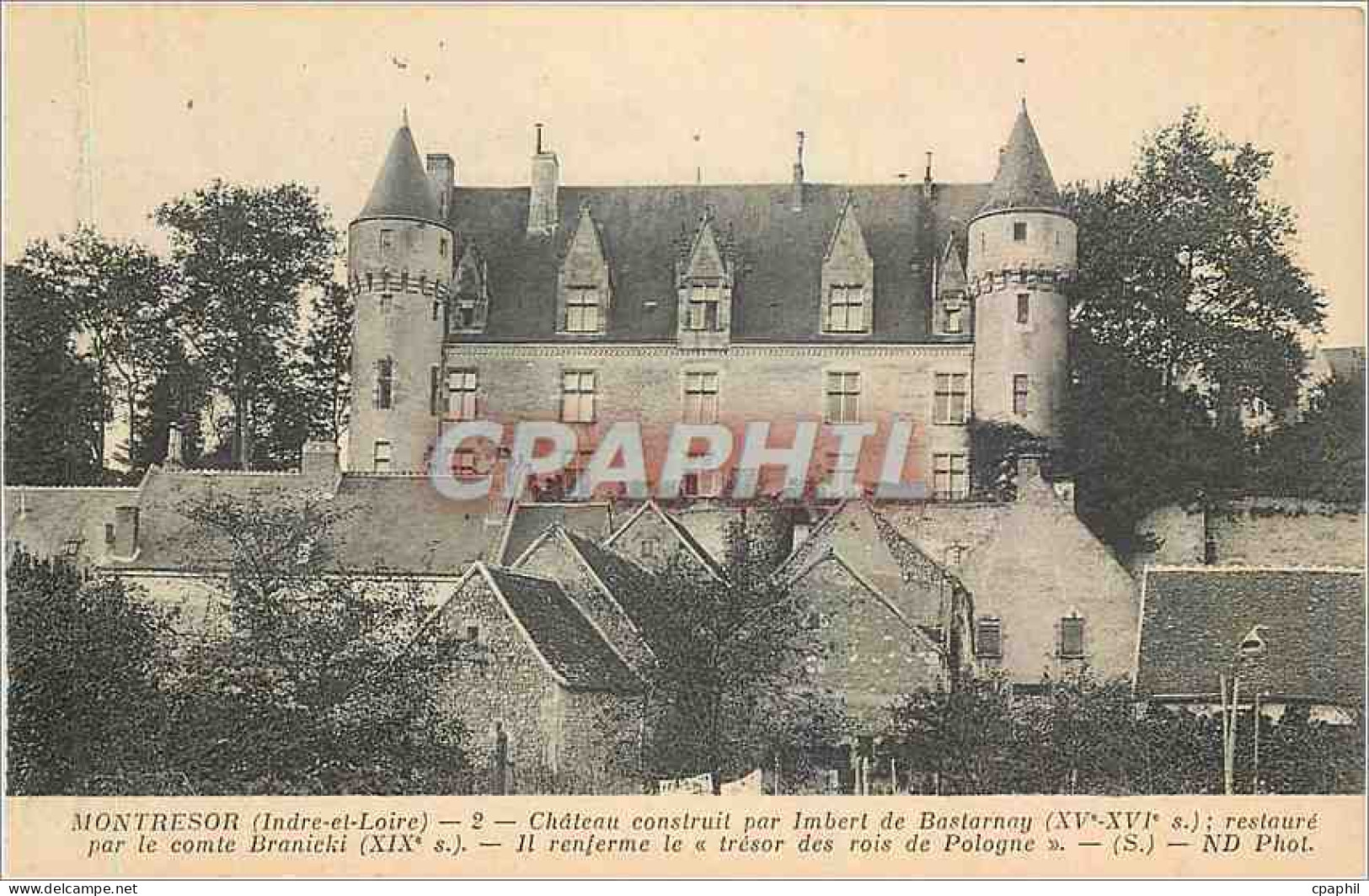 CPA Montresor Indre et Loire Chateau construit par Imbert de Bastarnay