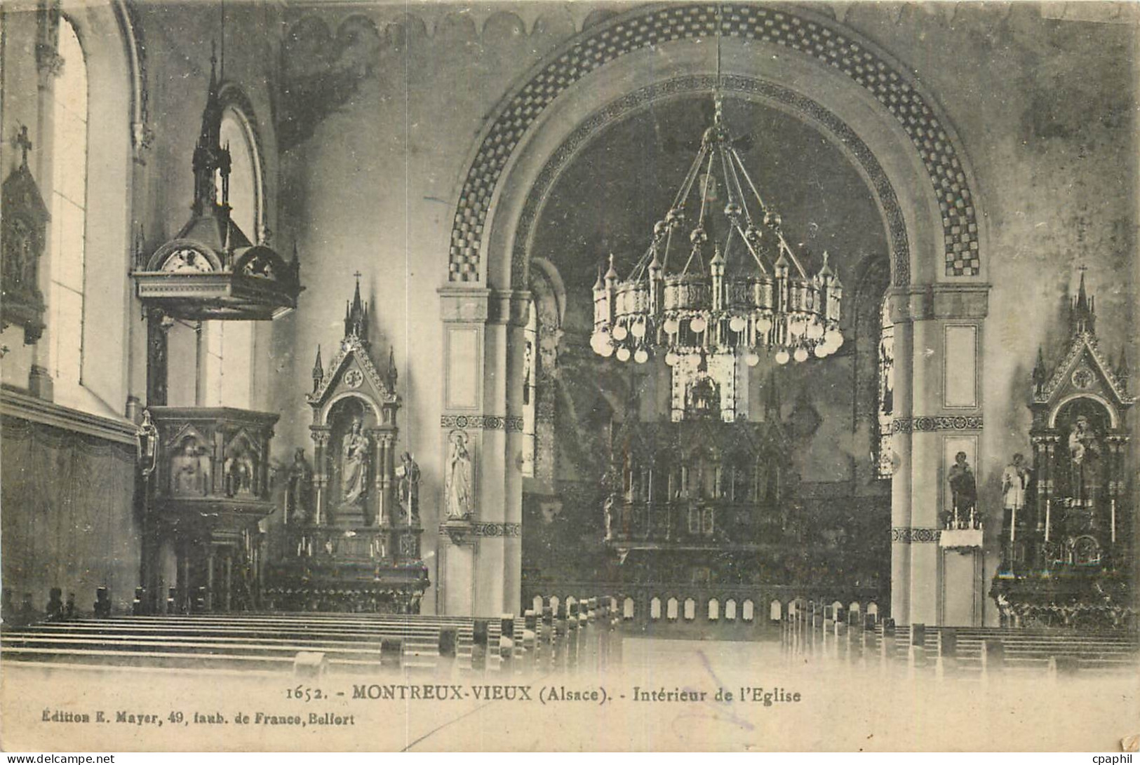 CPA Montreux Vieux Alsace Interieur de l'Eglise