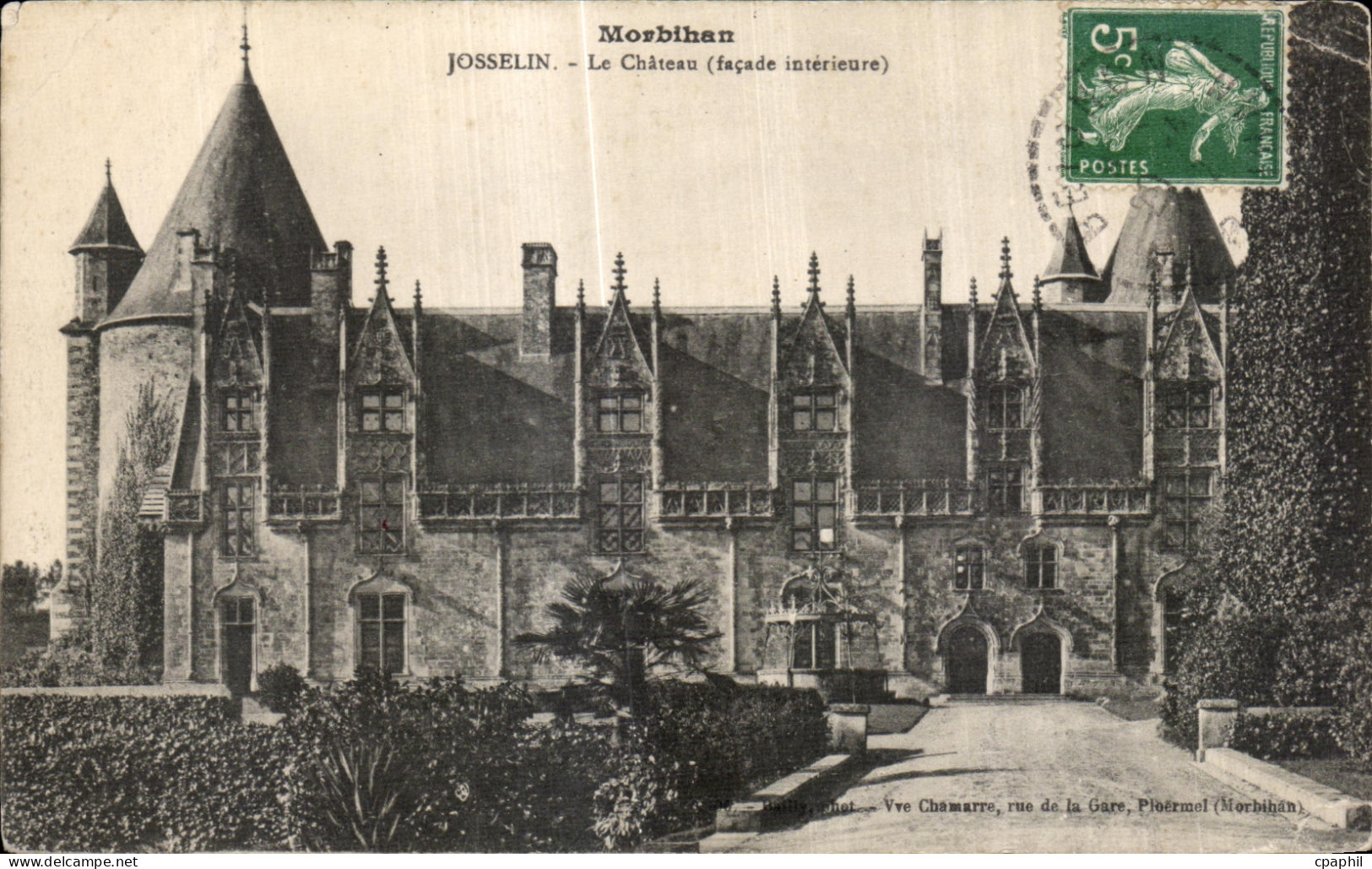 CPA Morbihan Josselin Le Chateau (facade interieure)