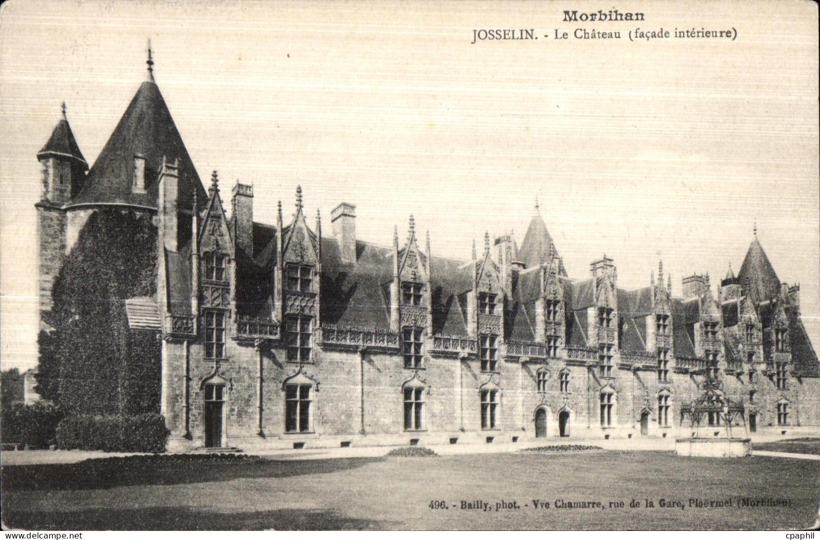 CPA Morblhan Josselin Le Chateau (facade interieure)