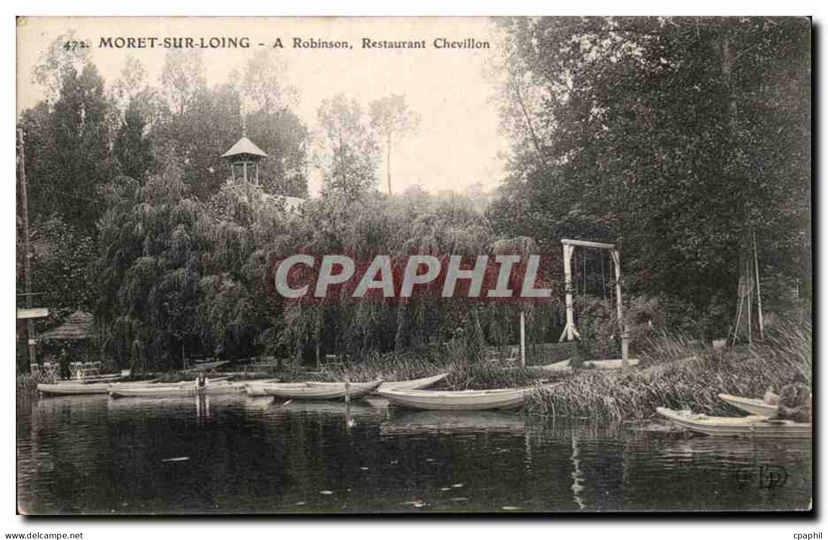 CPA Moret Sur Loing A robinson Restaurant chevillon