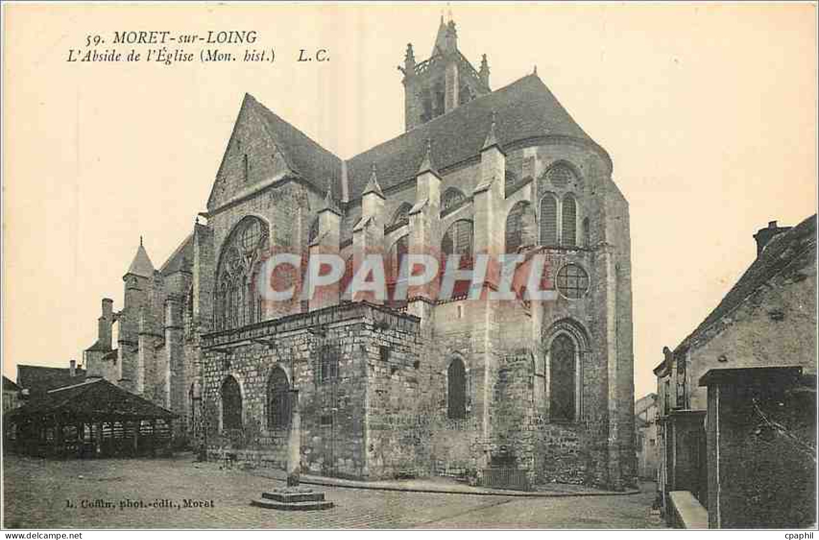 CPA Moret sur Loing L'Abside de l'Eglise