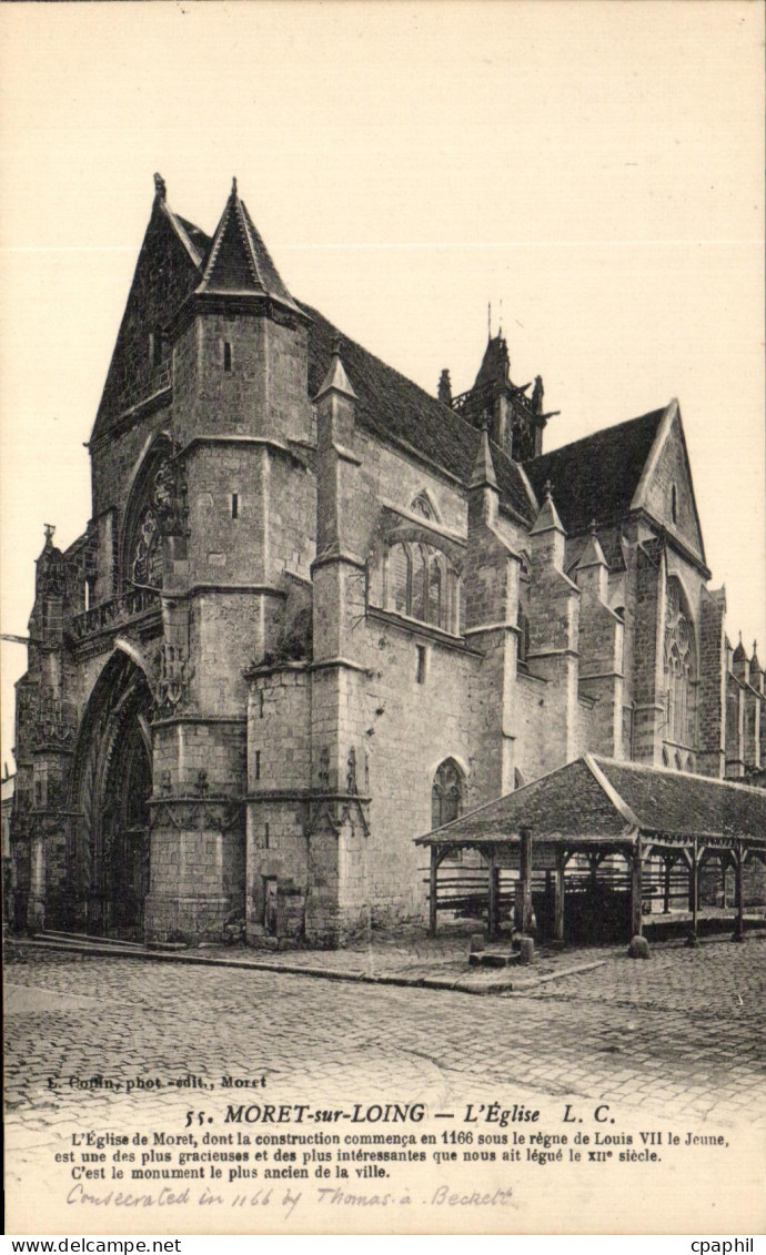 CPA Moret sur loing L'Eglise de Moret