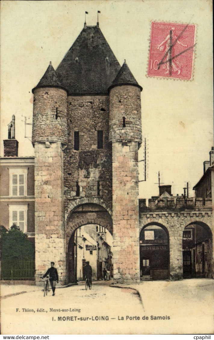 CPA Moret sur Loing La porte de Samois