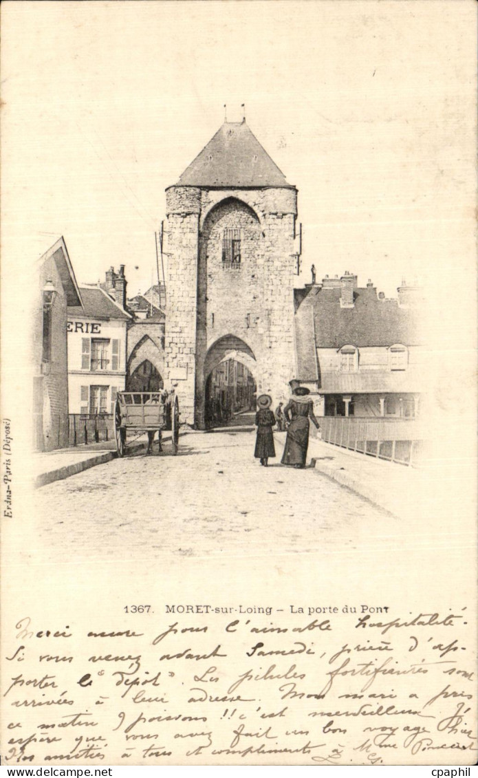 CPA Moret sur Loing La porte du Pont