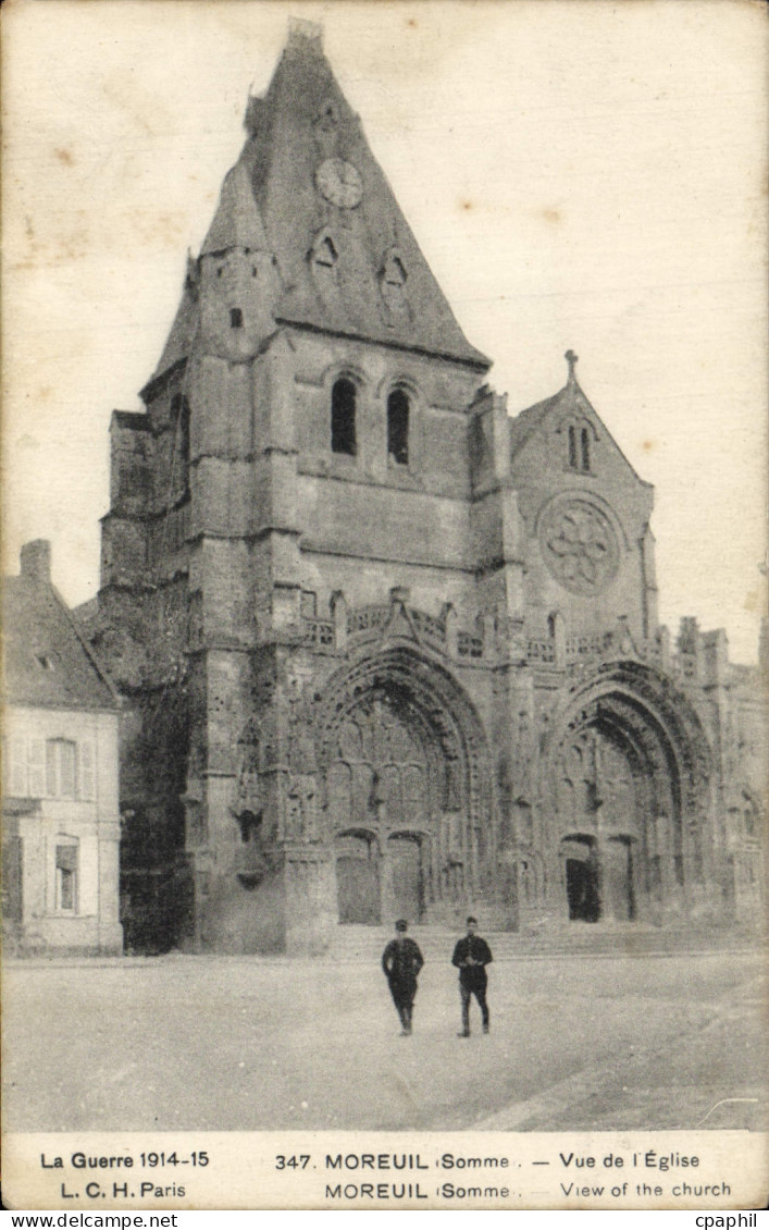 CPA Moreuil Somme Vue de l'eglise