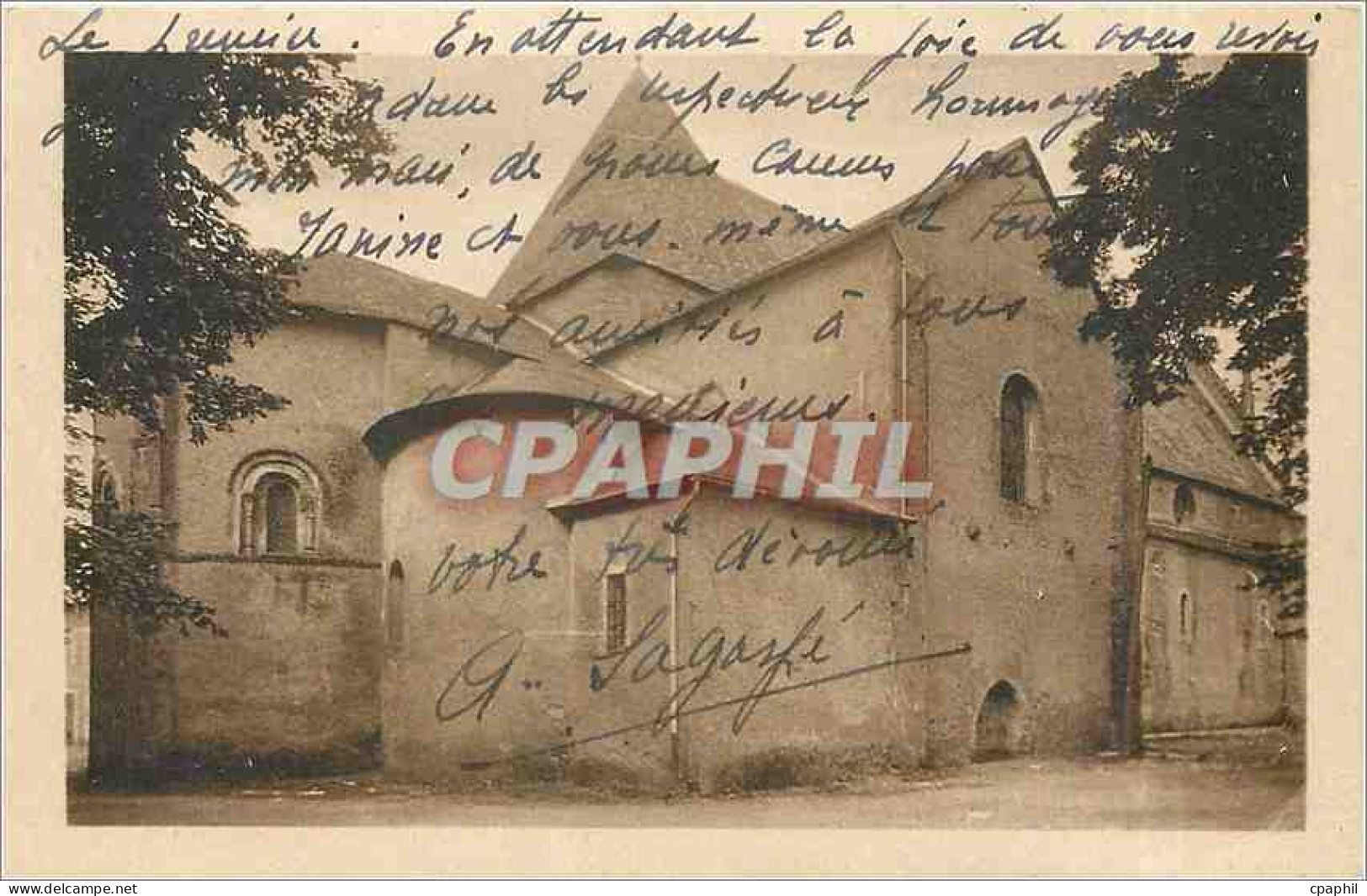 CPA Morlaas B P Abside de l'Eglise