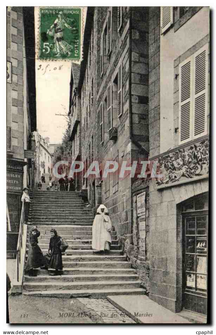 CPA Morlaix Rue Des Cent Marches