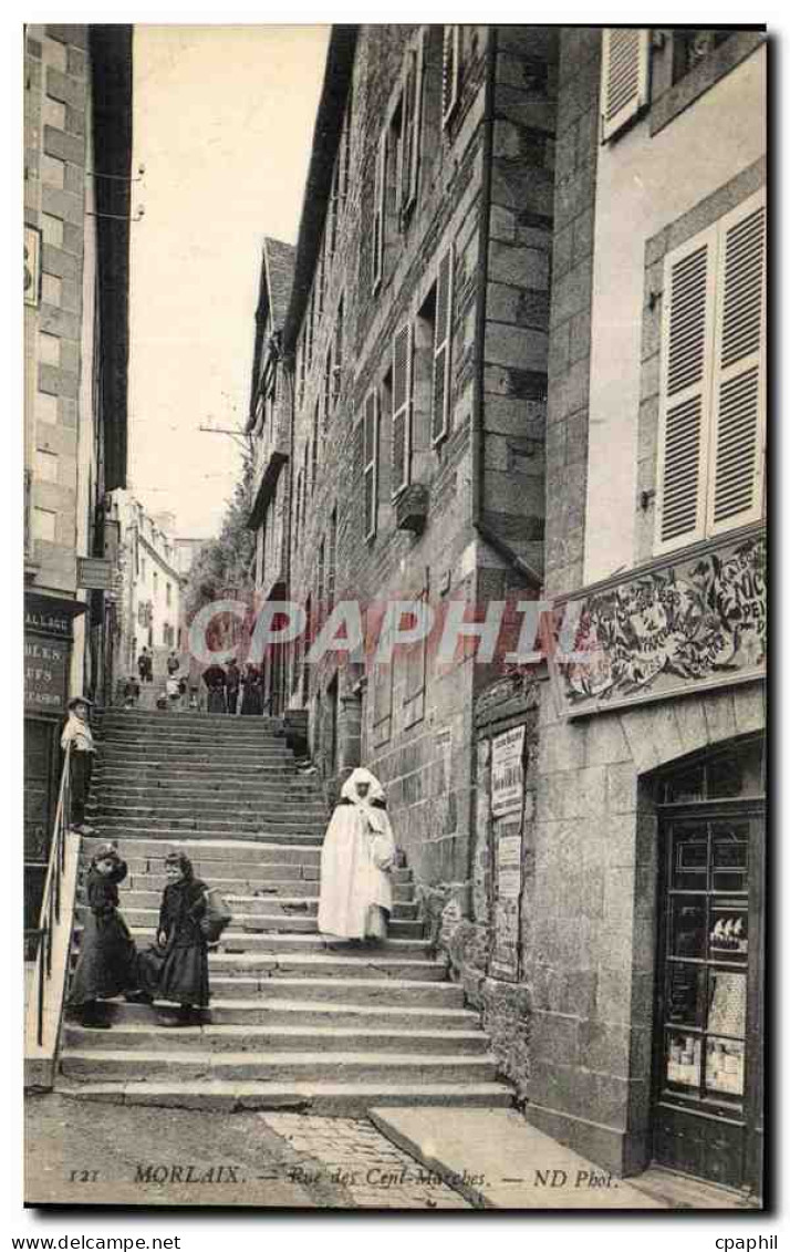 CPA Morlaix Rue Des Cent Marches