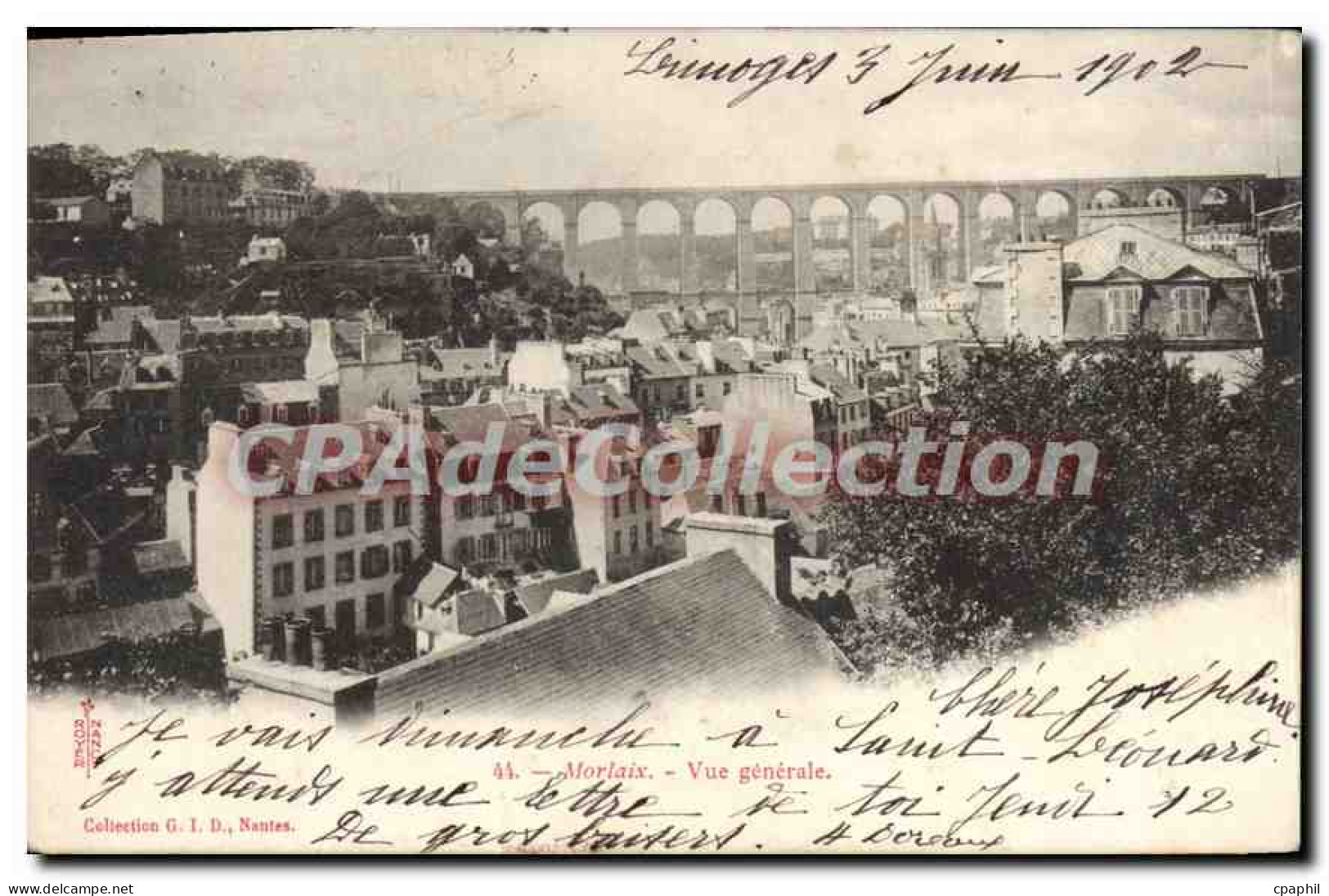 CPA Morlaix vue generale