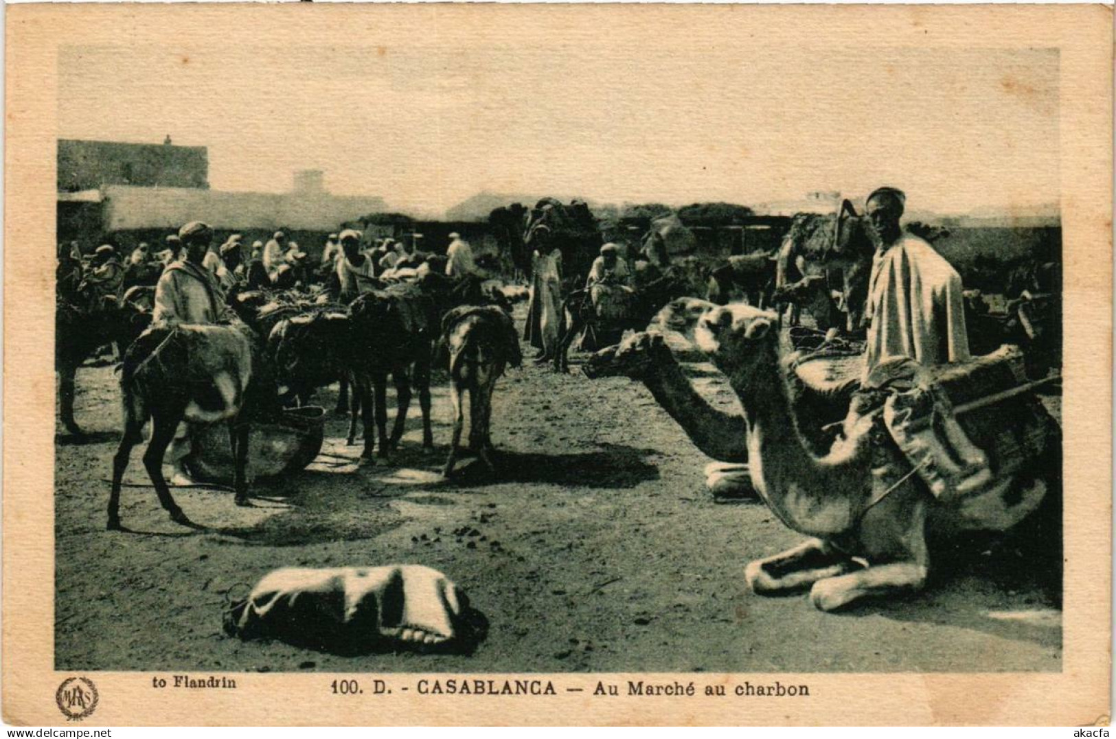 CPA MOROCCO CASABLANCA Au Marché au charbon (689301)