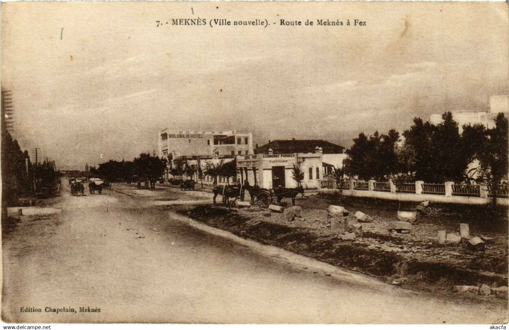 CPA MOROCCO MEKNES - Route de MEKNES a FEZ (280875)
