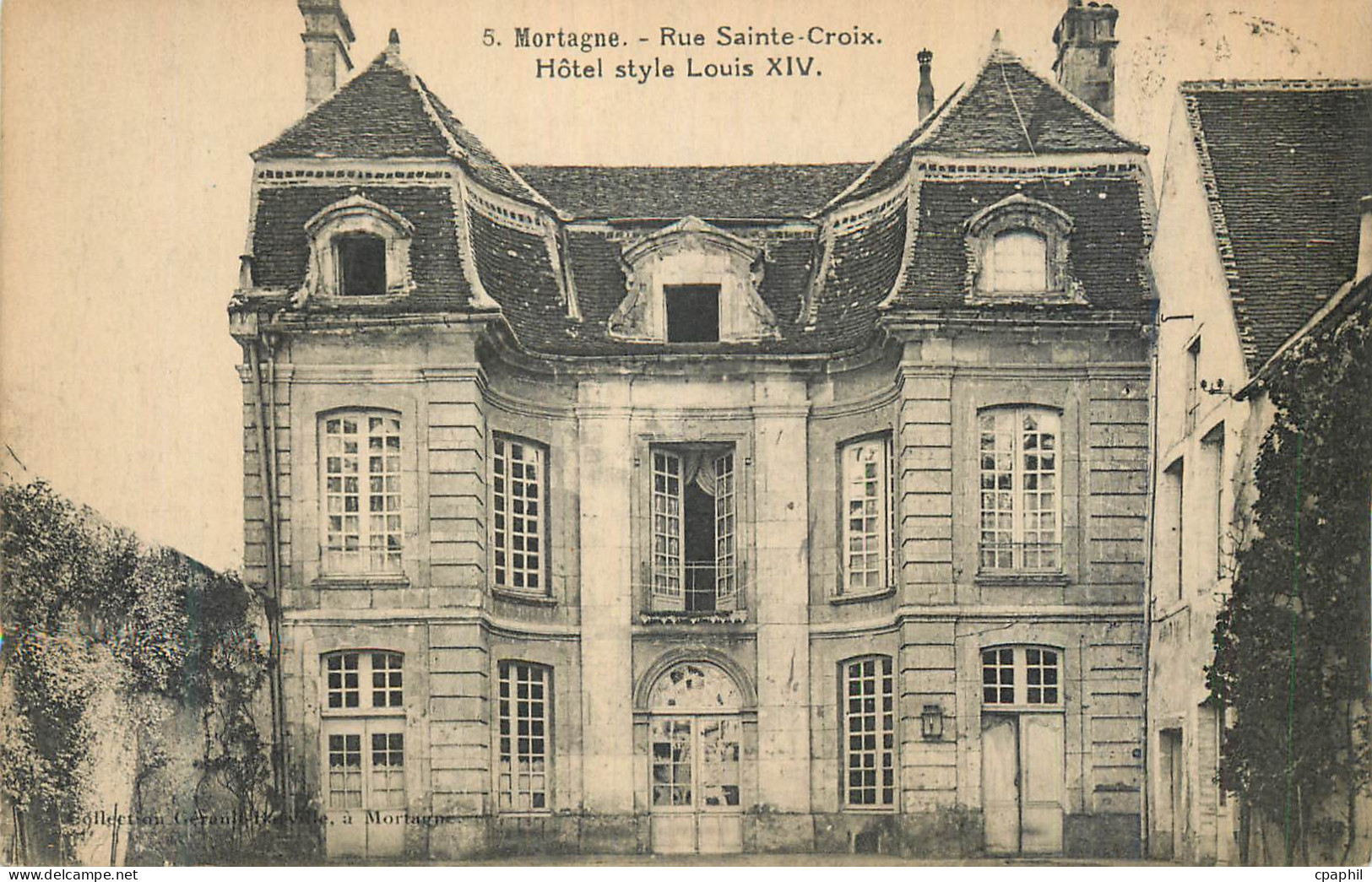 CPA Mortagne Rue Sainte Croix Hotel Style Louis XIV