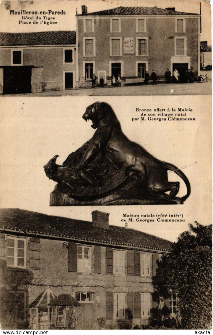 CPA MOUILLERON-en-PAREDS - Hotel du Tigre - Place de Église - Maison (637021)