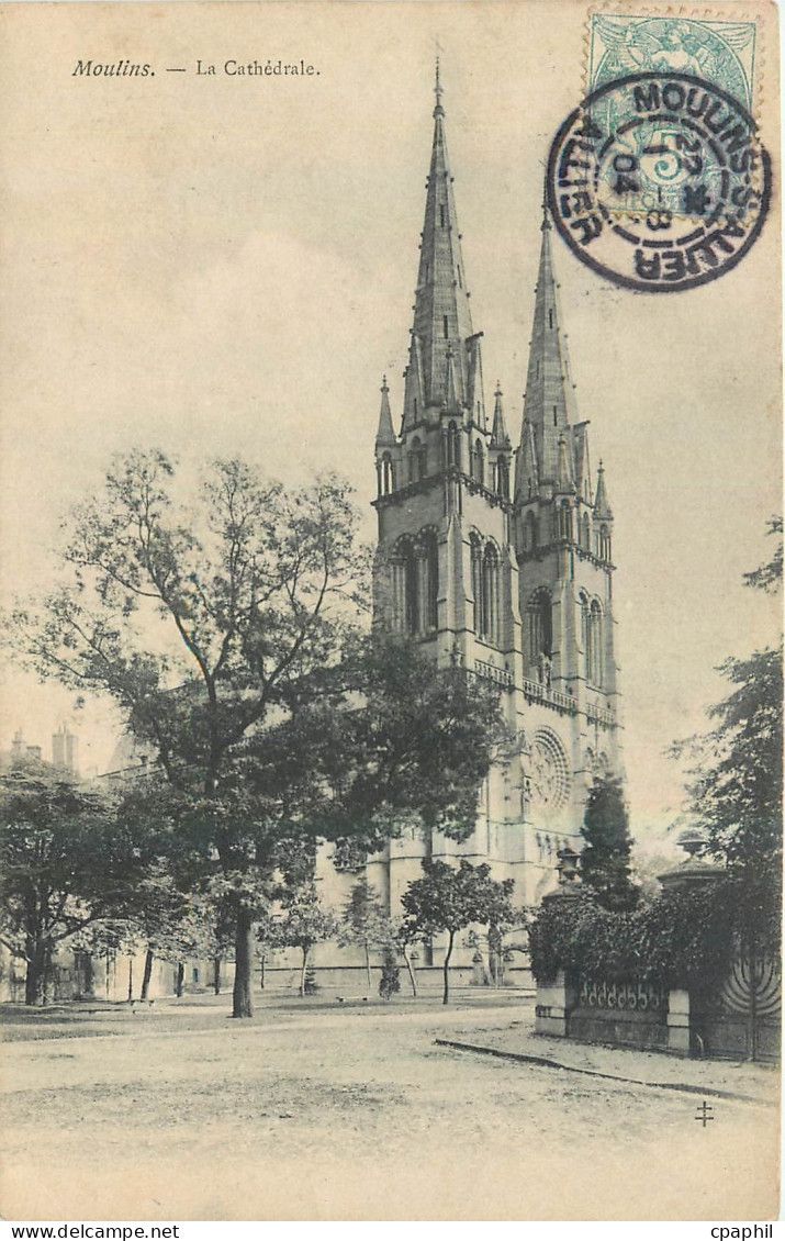 CPA Moulins La Cathedrale