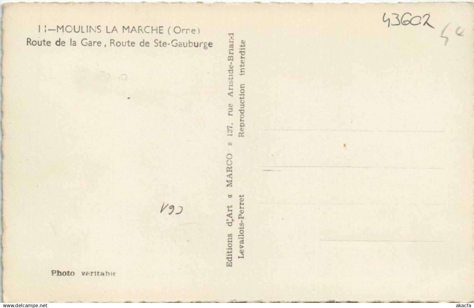 CPA MOULINS-la-MARCHE-Route de la Gare, Route de Ste-Gauburge (43602)