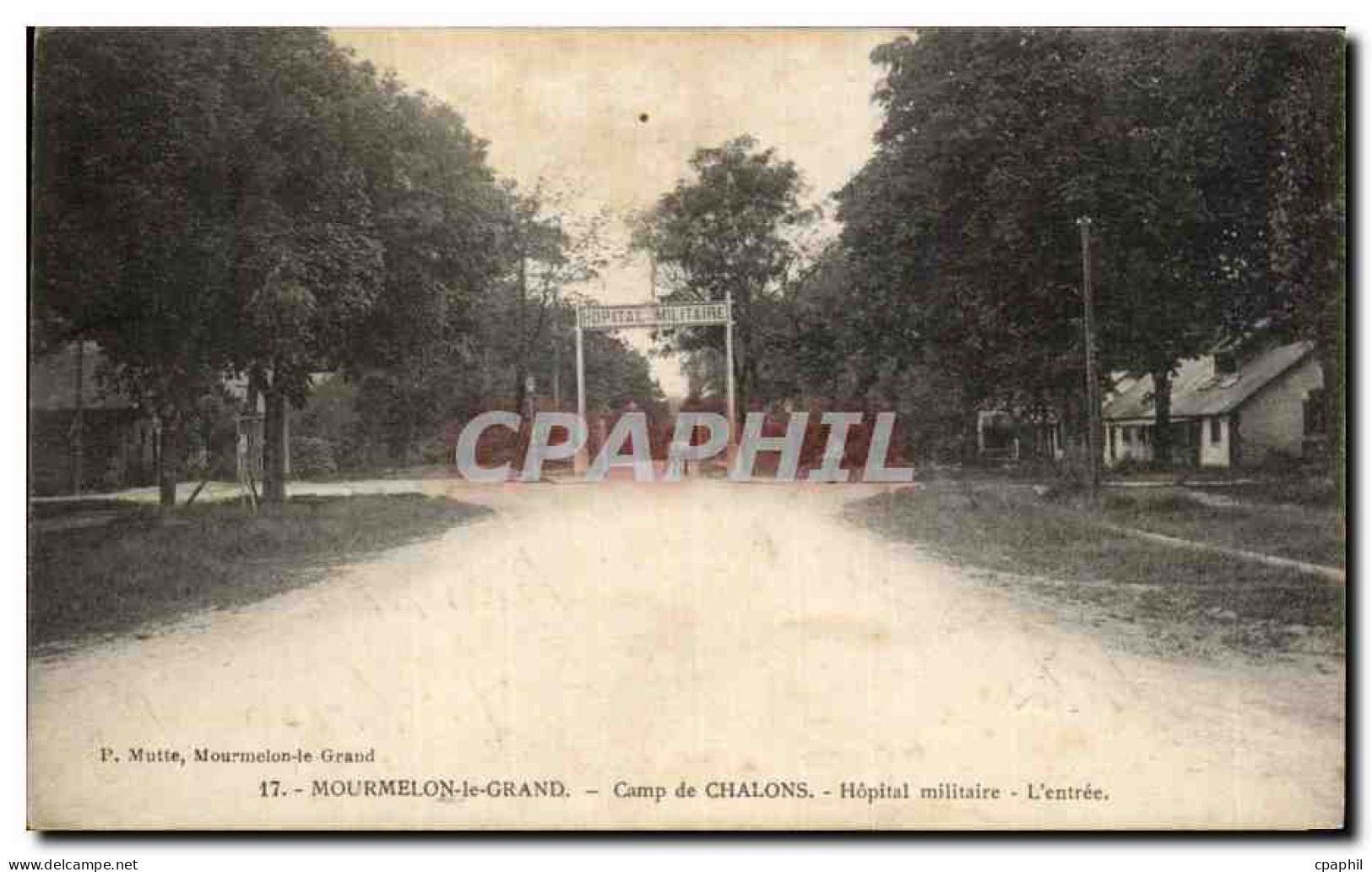 CPA Mourmelon le Grand camp de Chalons Hopital militaire Militaria