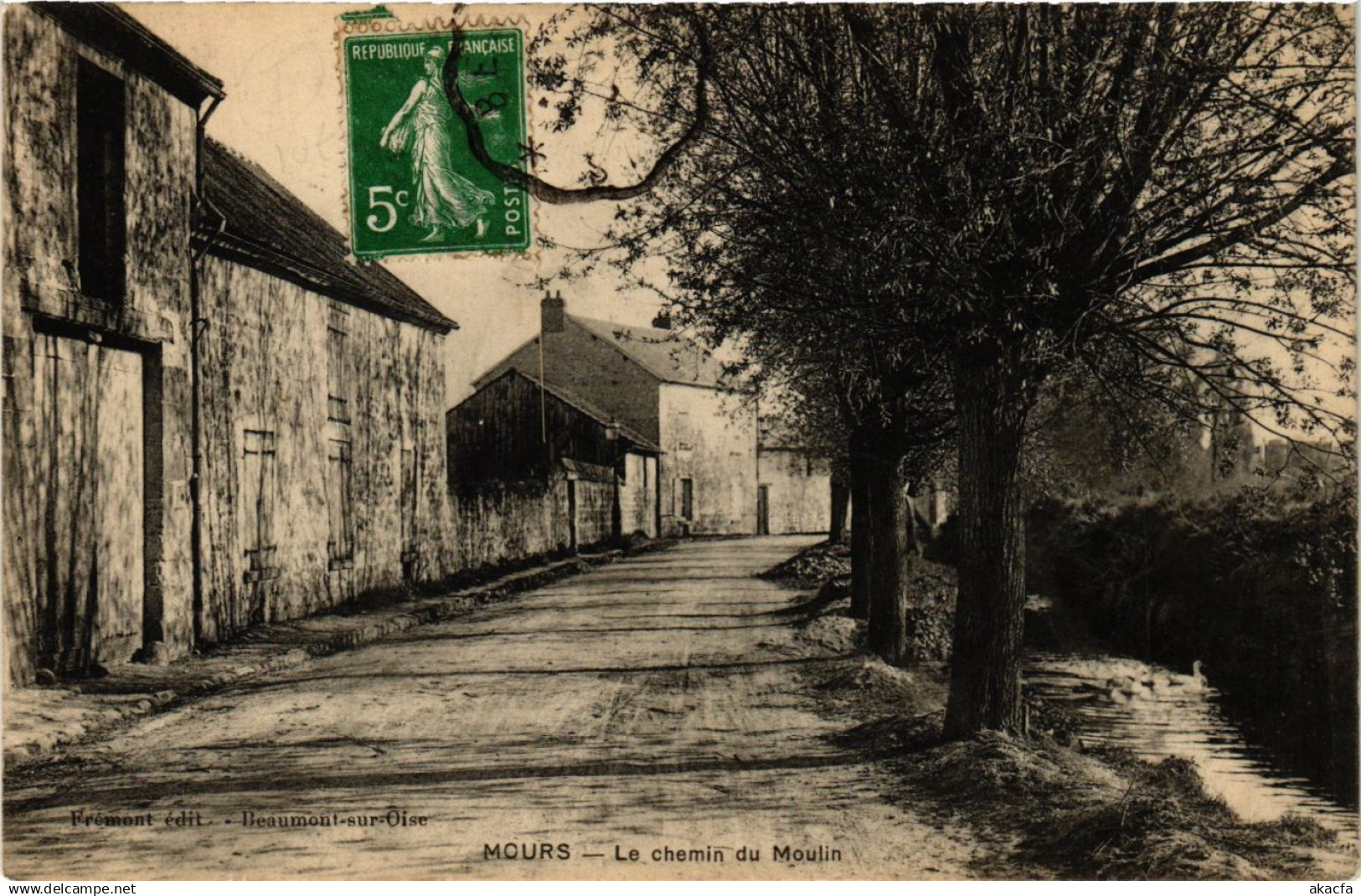 CPA Mours - Le Chemin du Moulin (380845)