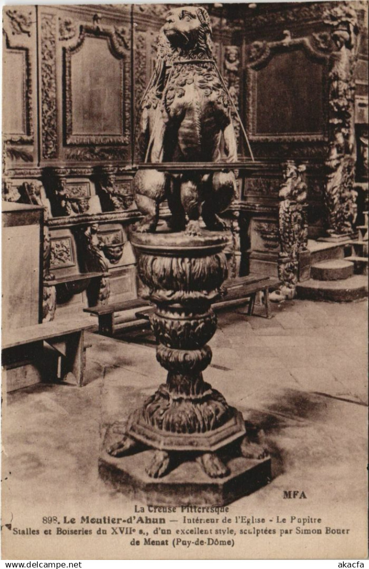CPA MOUTIER-d'AHUN Interieur de l'Eglise - Le Pupitre (1143986)