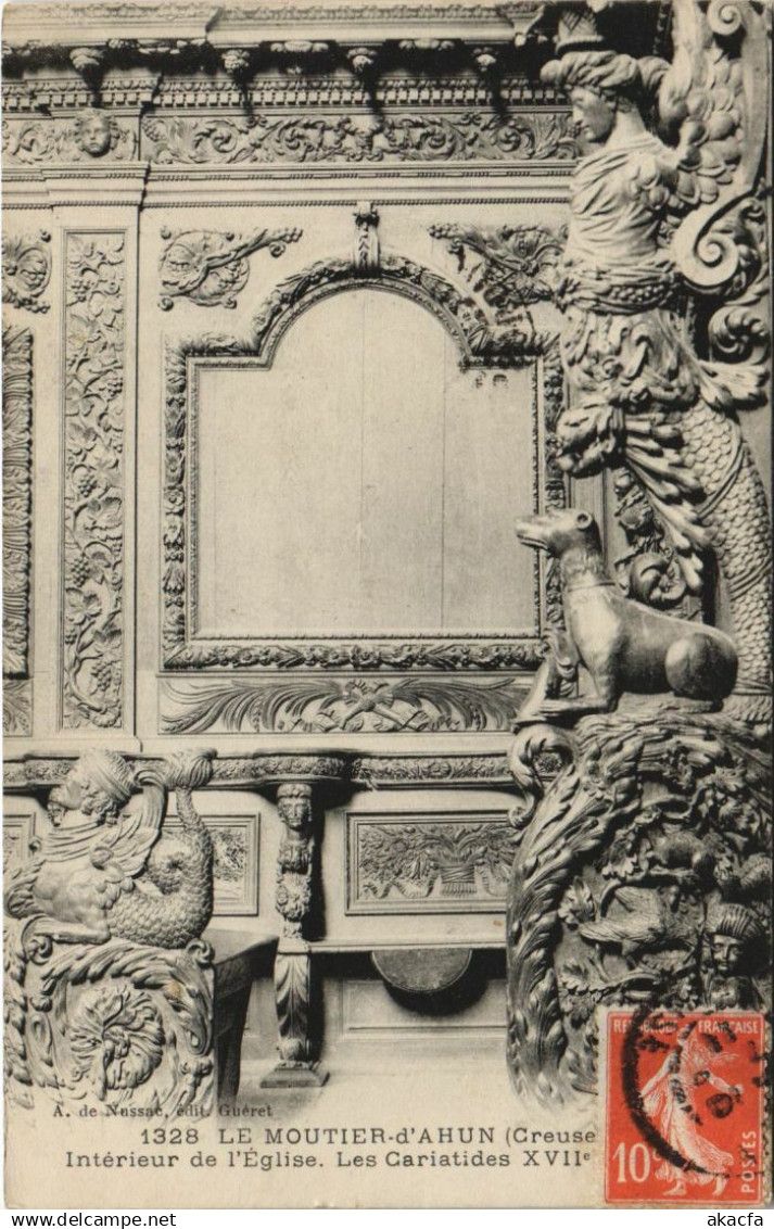 CPA MOUTIER-d'AHUN Interieur de l'Eglise - Les Cariatides (1143589)