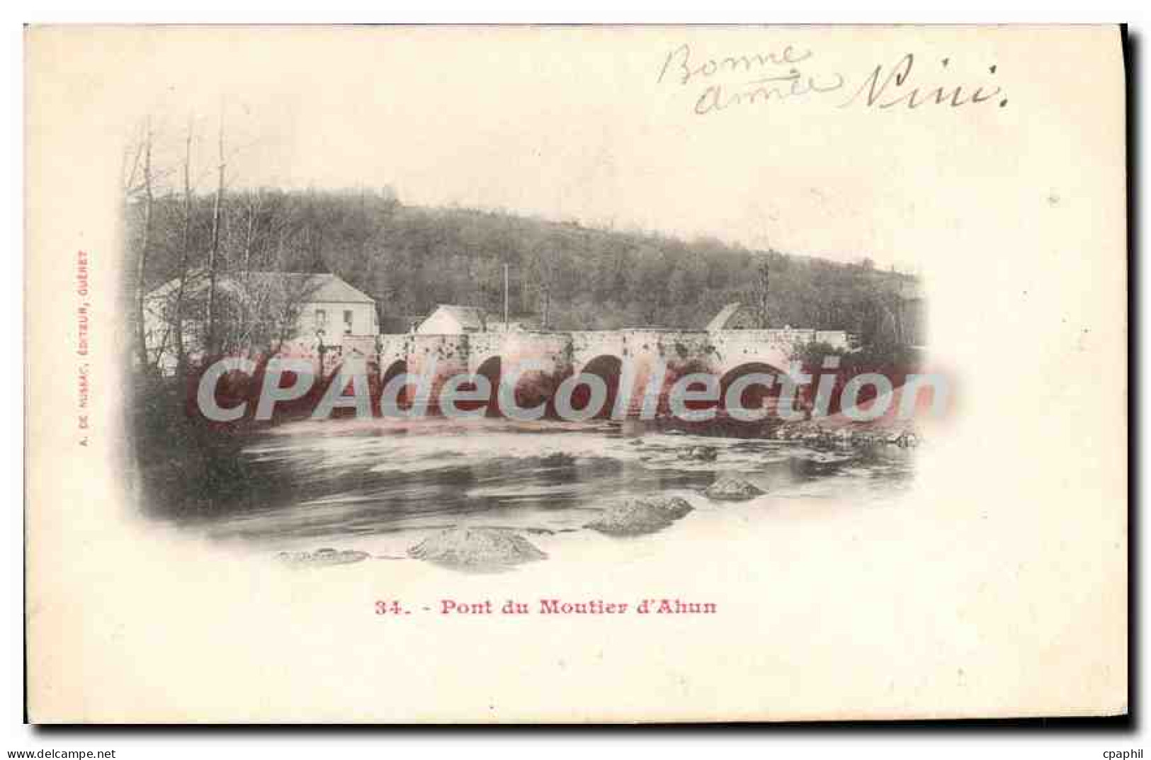 CPA Moutier D'Ahun Pont