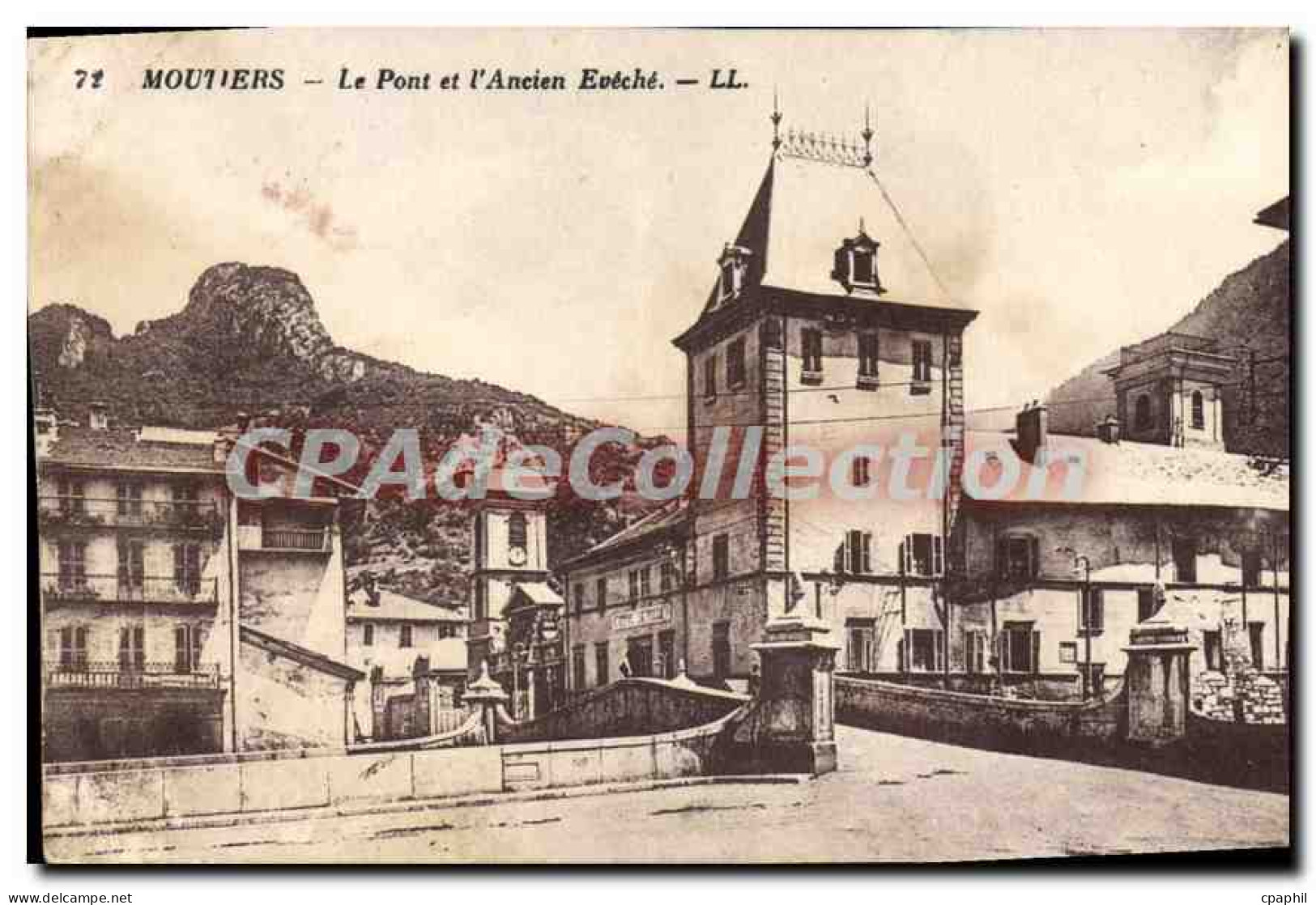 CPA Moutiers le pont et l'ancien Eveche
