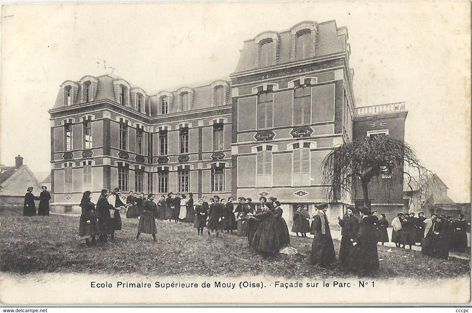 CPA Mouy Ecole Primaire Supérieure Façade sur le Parc