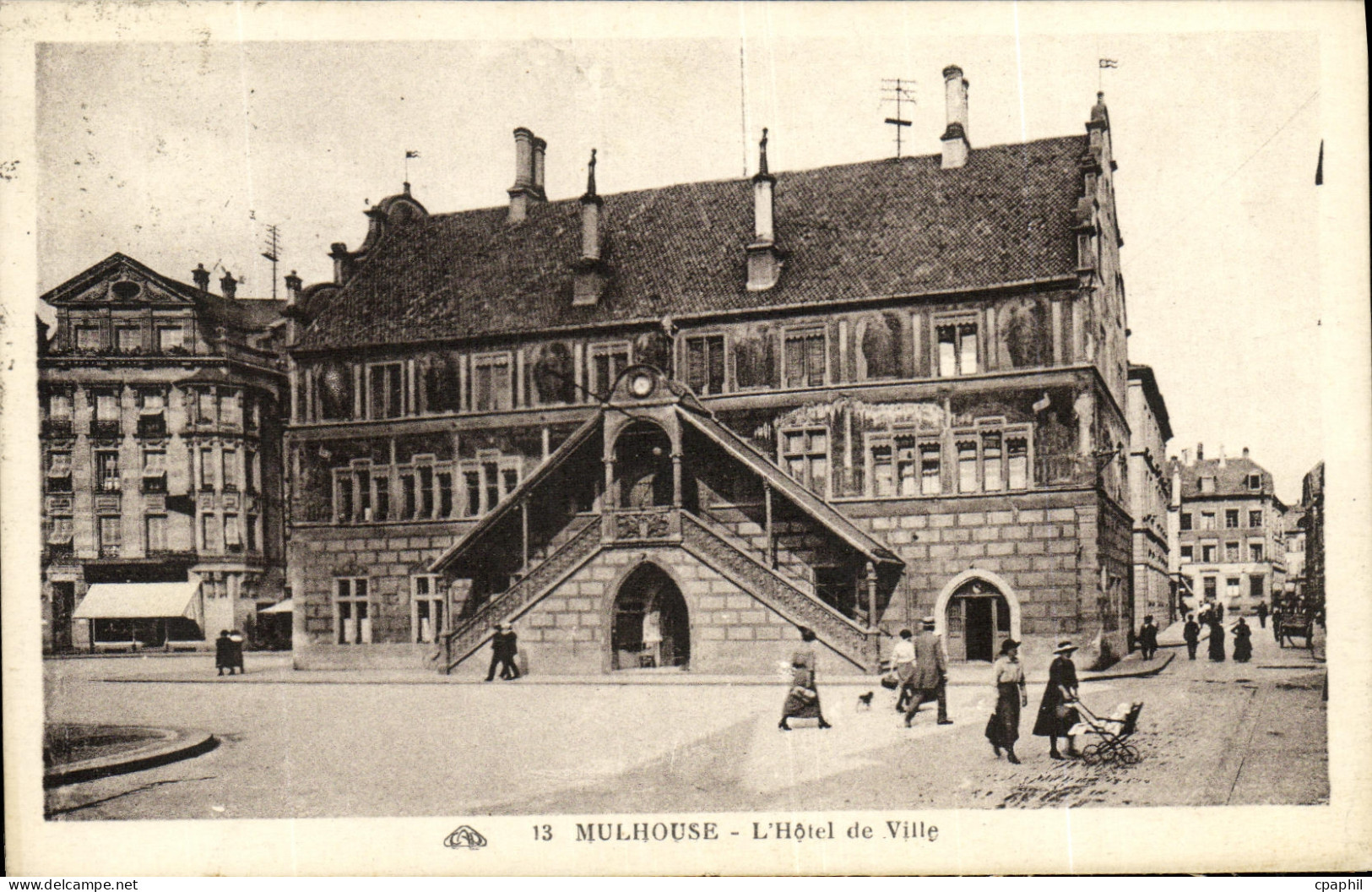 CPA Mulhouse L Hotel de Ville