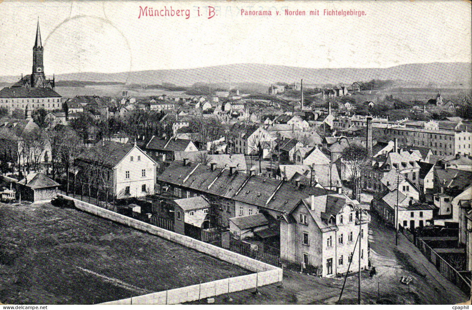 CPA Munchberg Panorama Norden Mit Fichtelgebirge