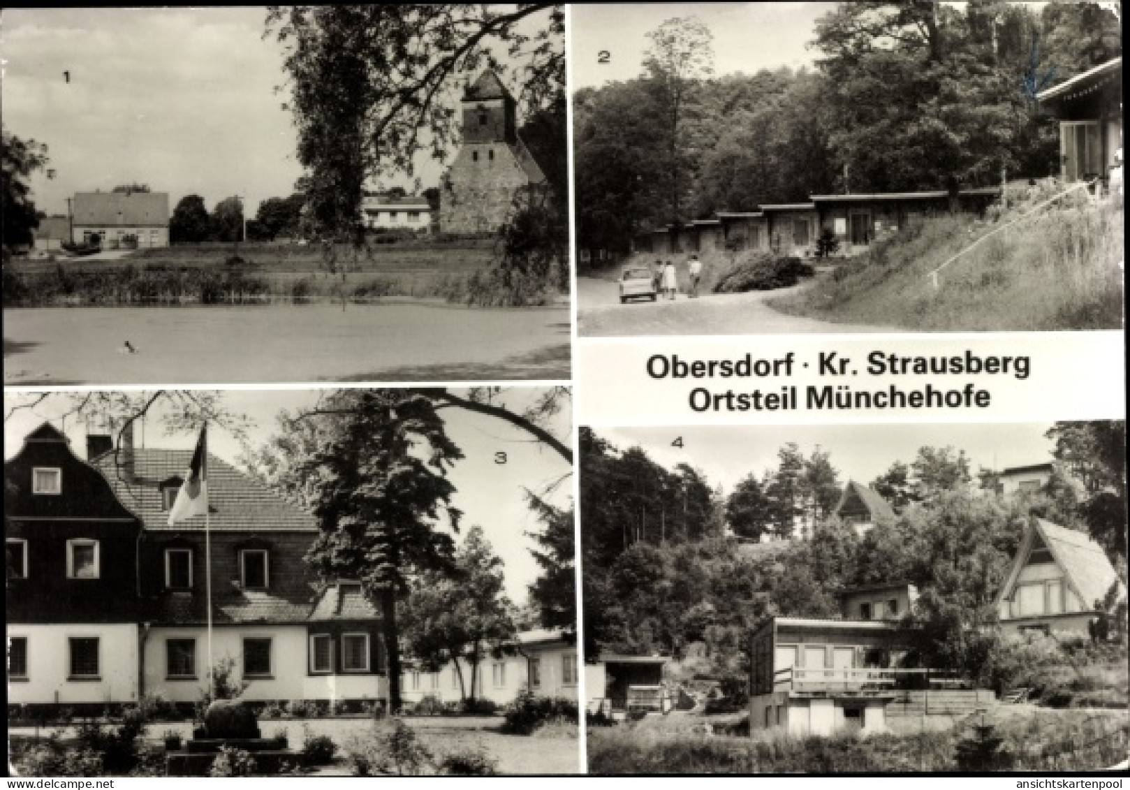 CPA Münchehofe Müncheberg in der Mark, Ortsansicht, Bungalowsiedlung, Jugendherberge Erich Weinert