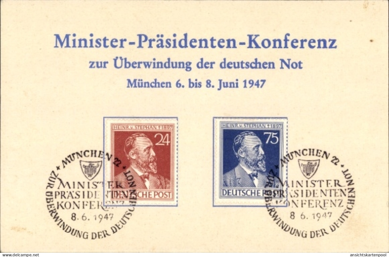 CPA München, Minister-Präsidenten-Konferenz zur Überwindung der deutschen Not 1947