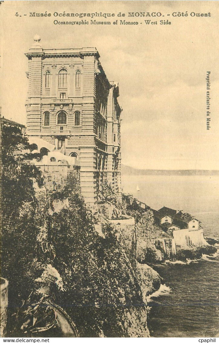 CPA Musée Océanographique de MONACO. - Côté Ouest