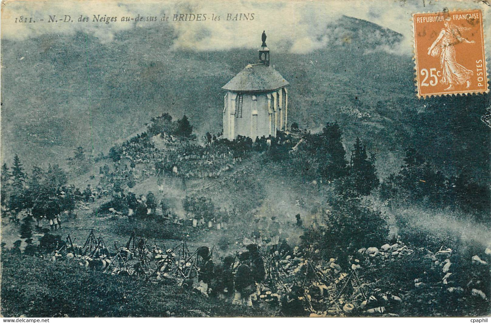 CPA N D des Neiges Brides les Bains Chasseurs Alpins Militaria
