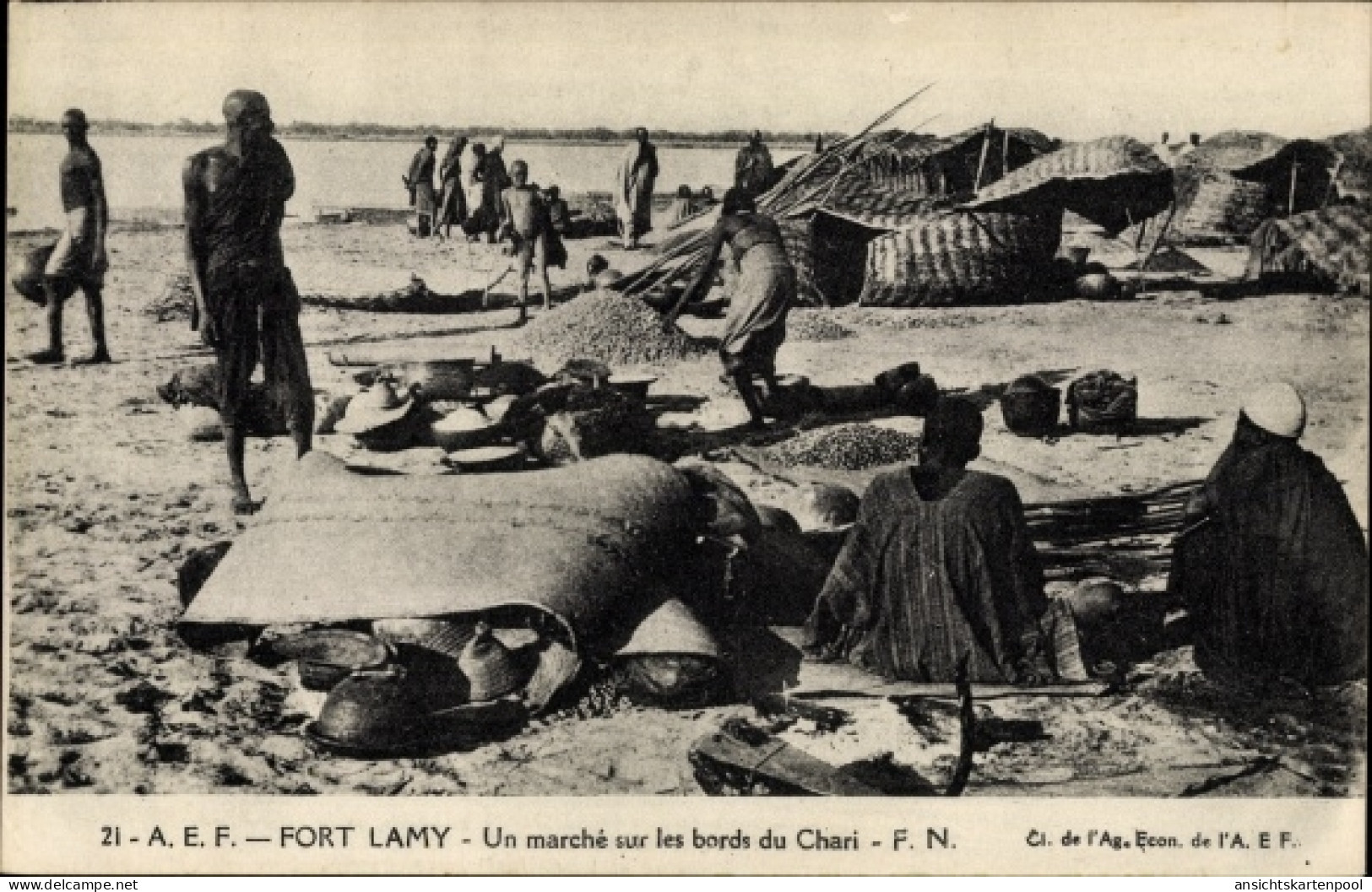 CPA N Djamena Fort Lamy Tschad, Ein Marsch über die Grenzen von Chari