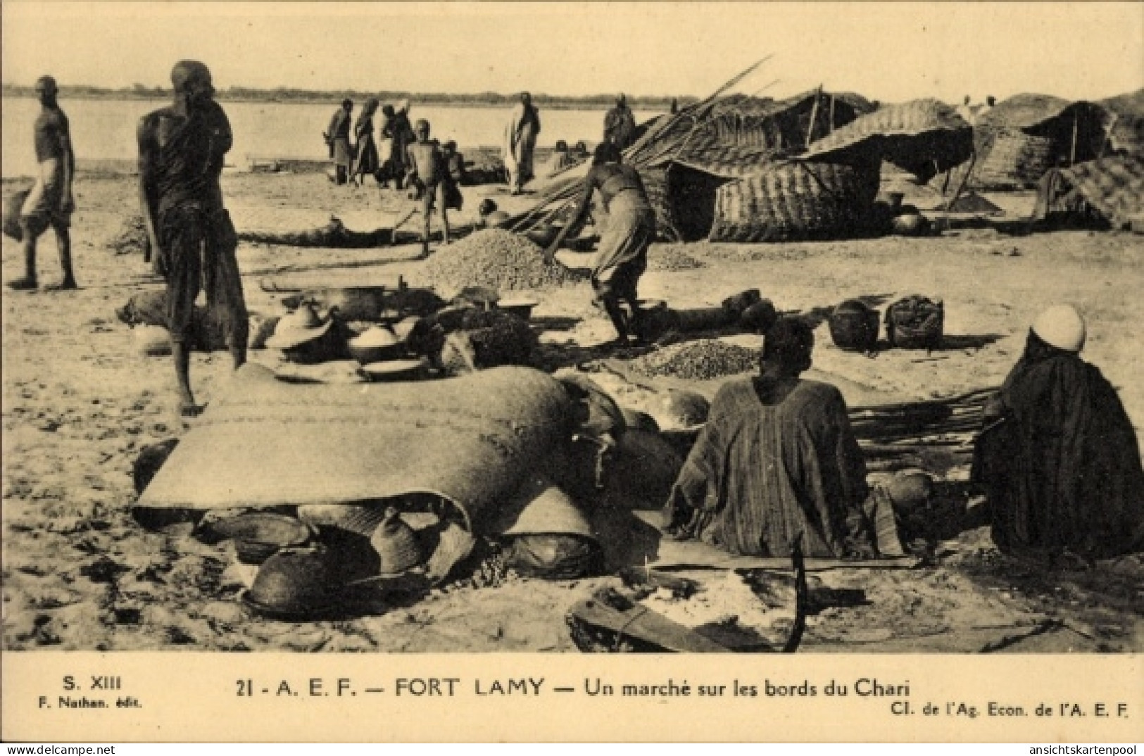 CPA N Djamena Fort Lamy Tschad, Ein Marsch über die Grenzen von Chari