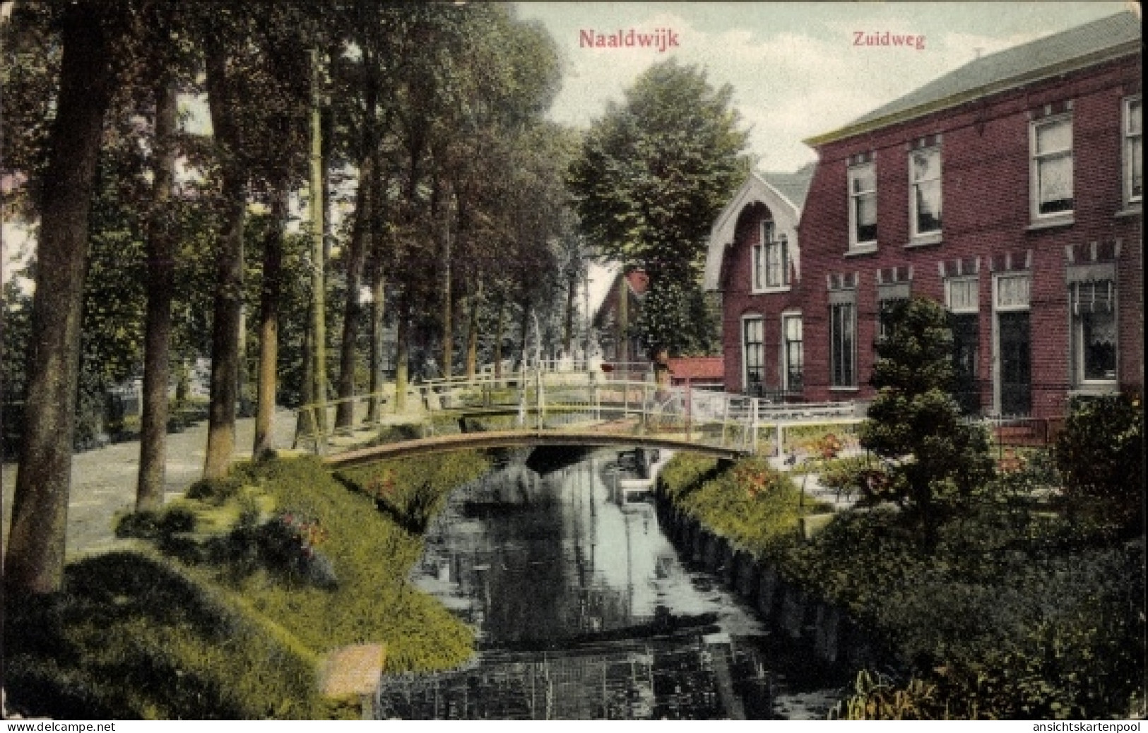 CPA Naaldwijk Südholland, Zuidweg, Brücke