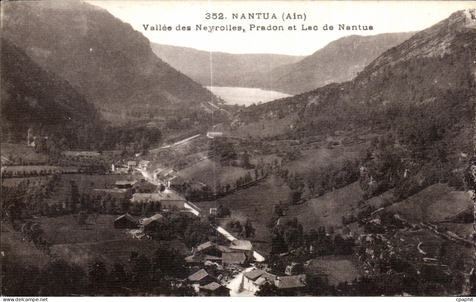CPA Nantua Vallee des Neyrolles Pradon et Lac de Nantua