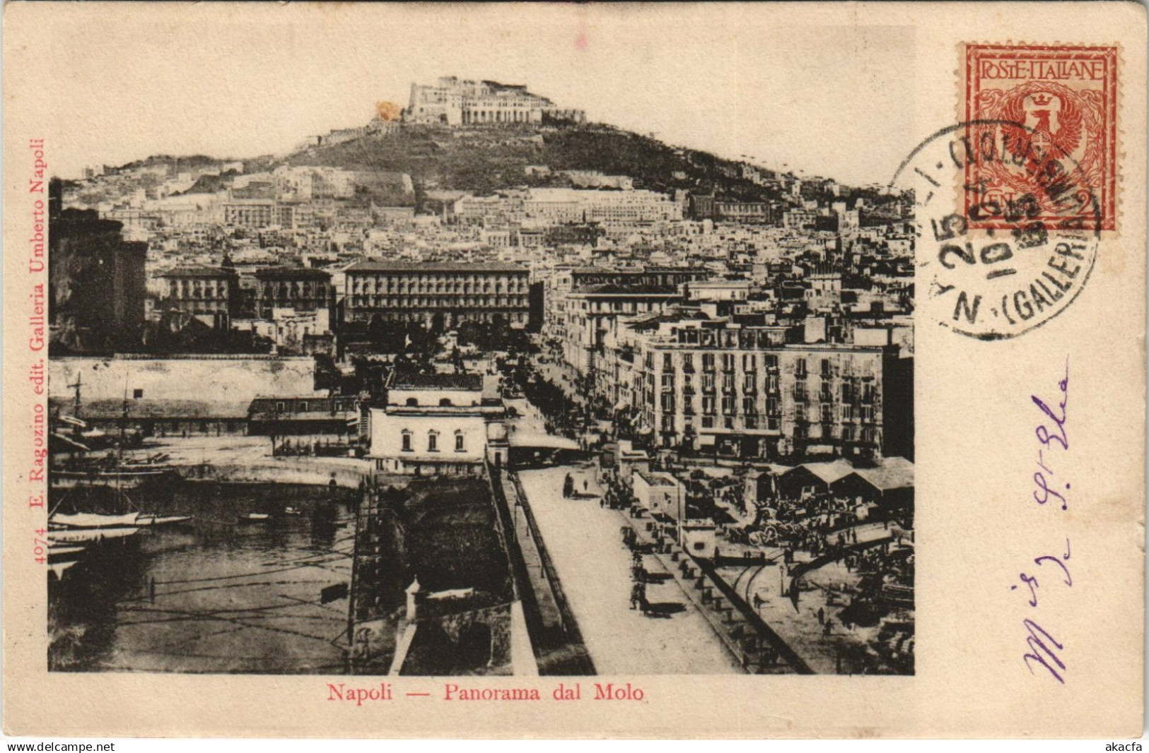CPA NAPOLI Panorama dal Molo ITALY (15504)