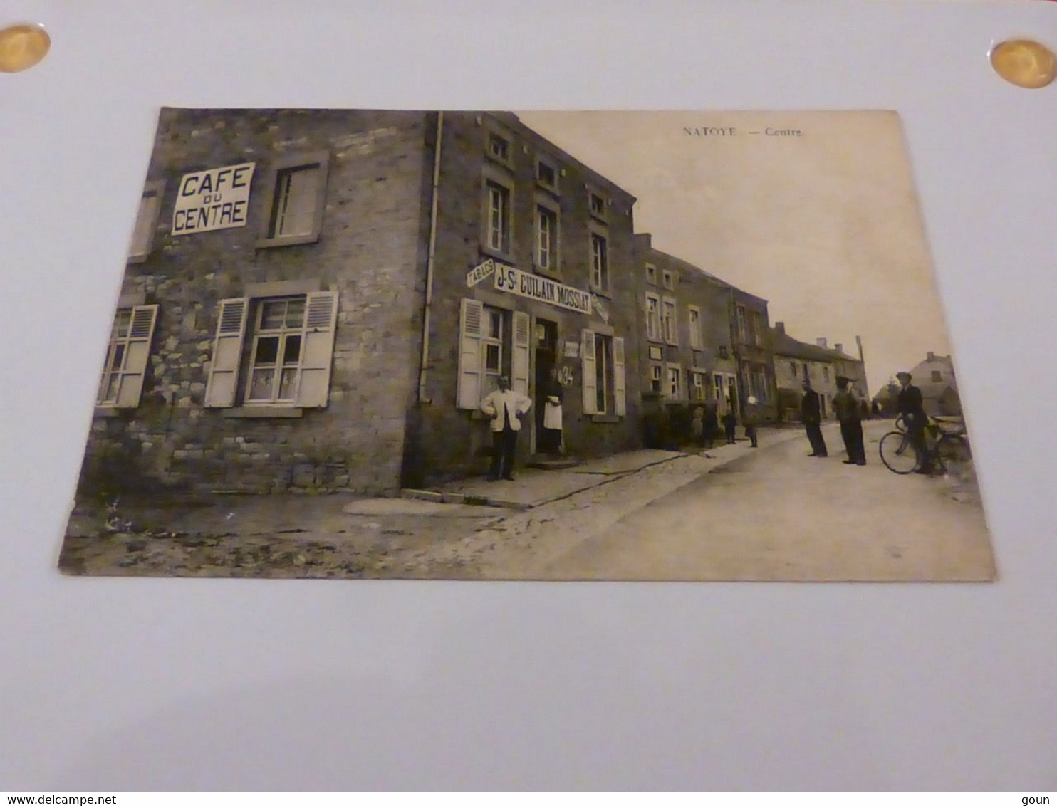 Cpa Natoye Hamois Centre Café Guilain Mossiat  Belle animation