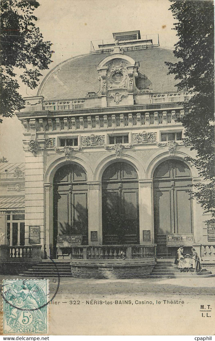 CPA Neris les Bains Casino le Theatre